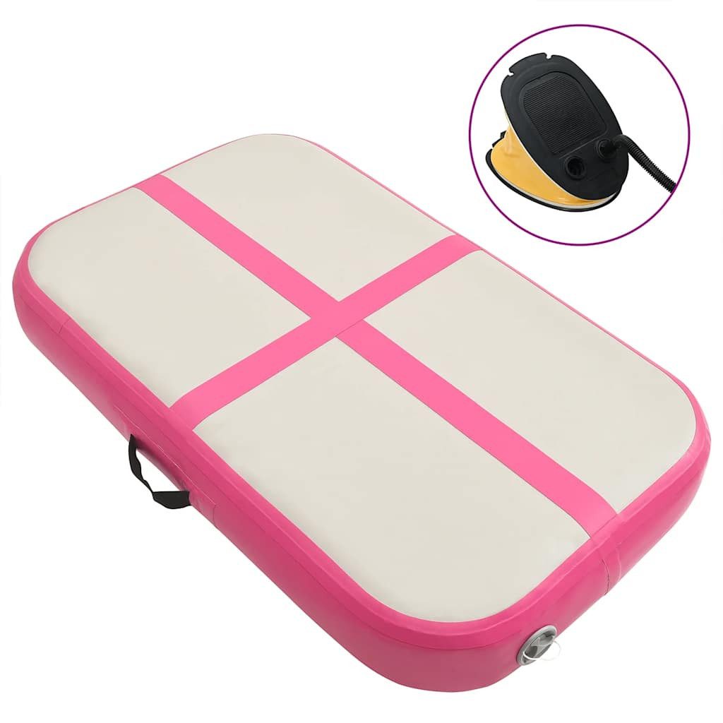 Gymnastikmatte Aufblasbare Gymnastikmatte mit Pumpe 60x100x15 cm PVC Rosa