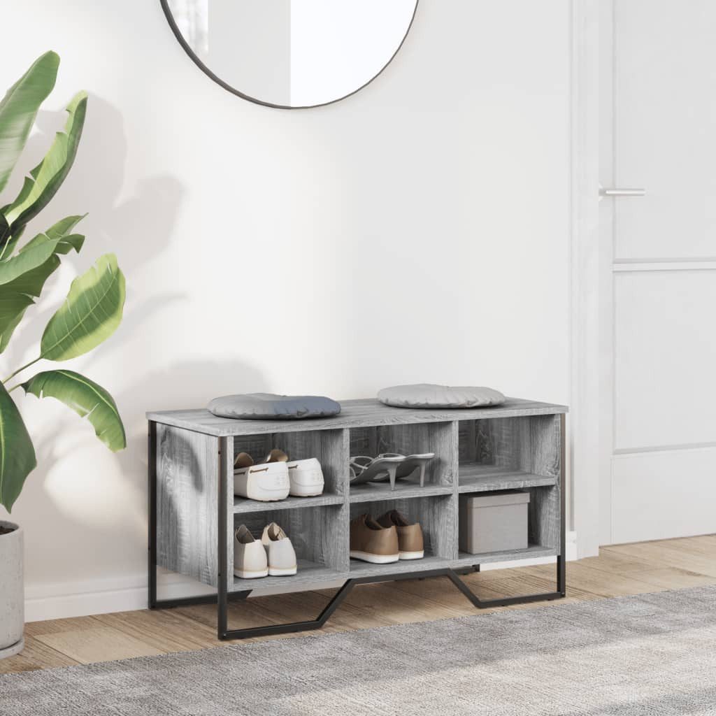 vidaXL Schuhregal Schuhregal Grau Sonoma 90x38x45,5 günstig online kaufen