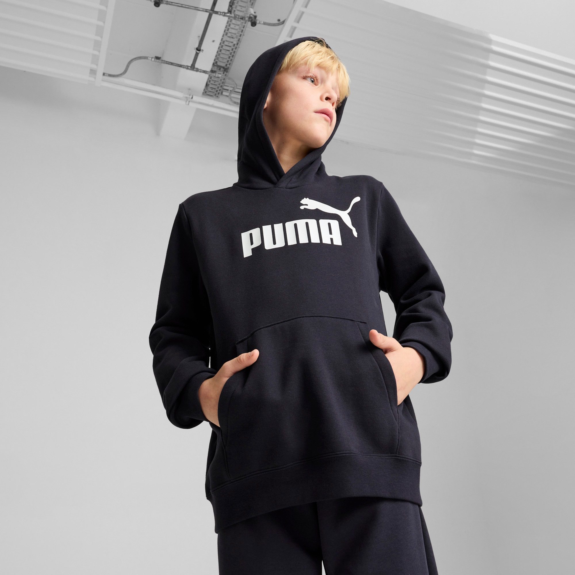 PUMA Kapuzensweatshirt ESS NO 1 LOGO HOODIE FL B mit Rundhalsausschnitt, mit Kapuze mit Jerseyfutter