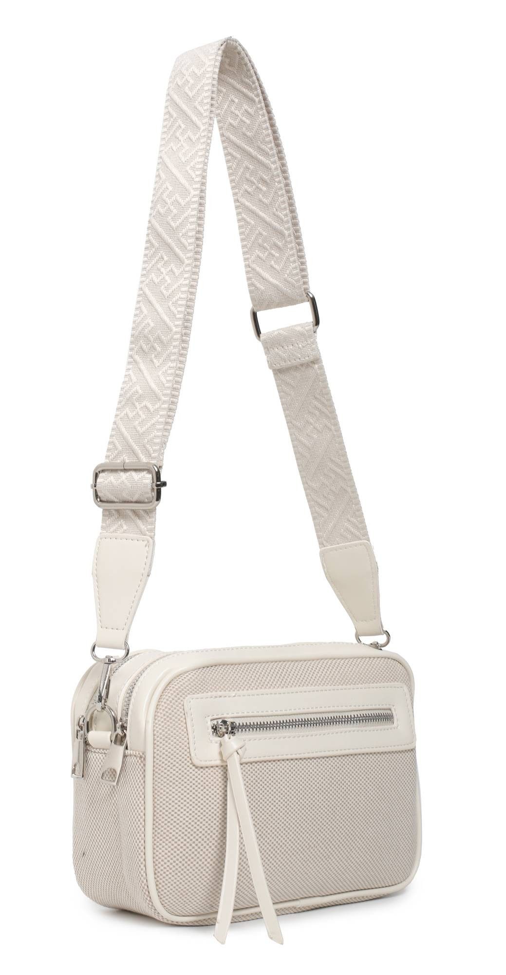 ITALYSHOP24 Schultertasche Damen Tasche Crossbody Canvas günstig online kaufen