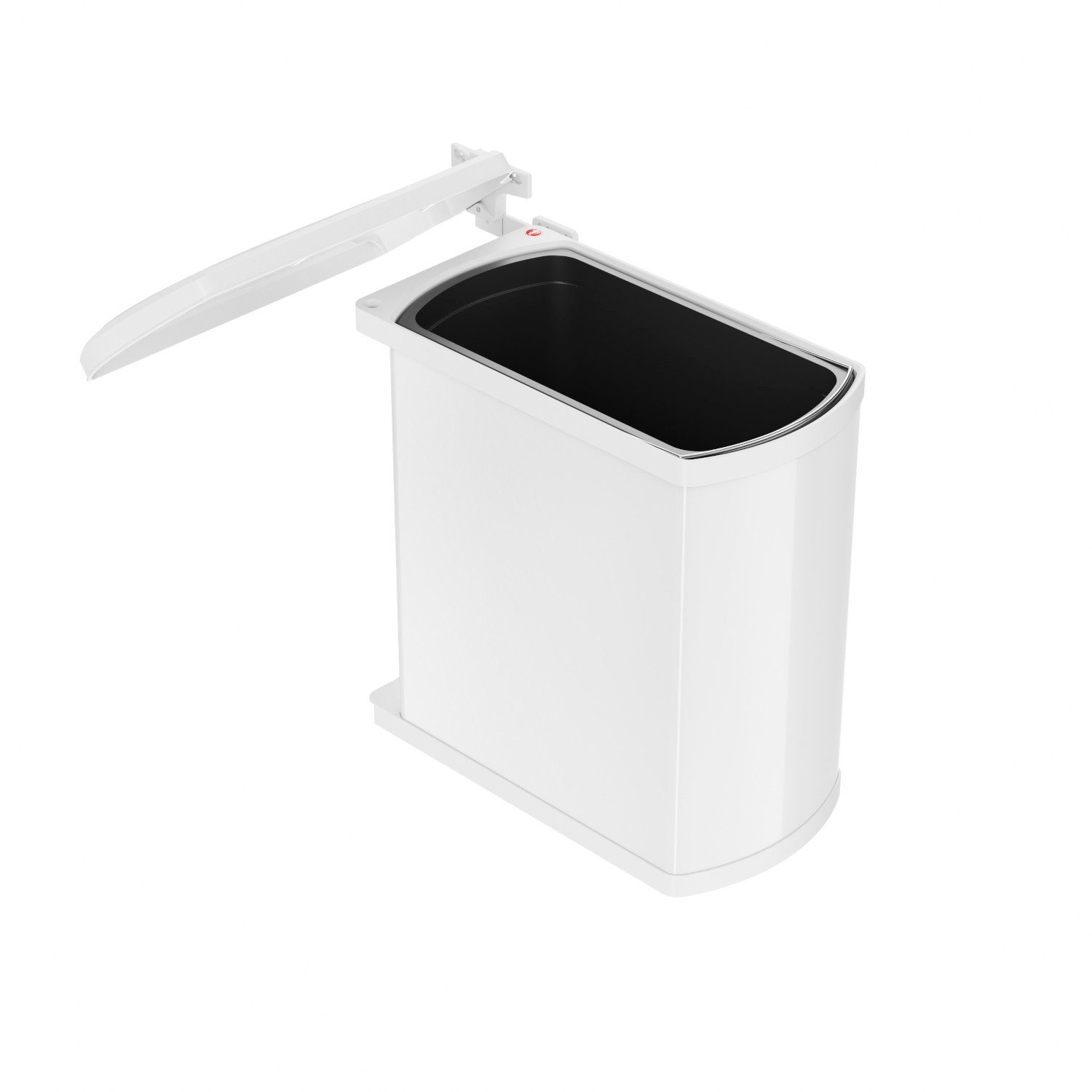 Hailo Einbaumülleimer Hailo Abfallsammler 3418001 MF Swing w Uno 18 Liter weiß, 3418001 für Schrankbreite ab 450 mm mit Drehtür