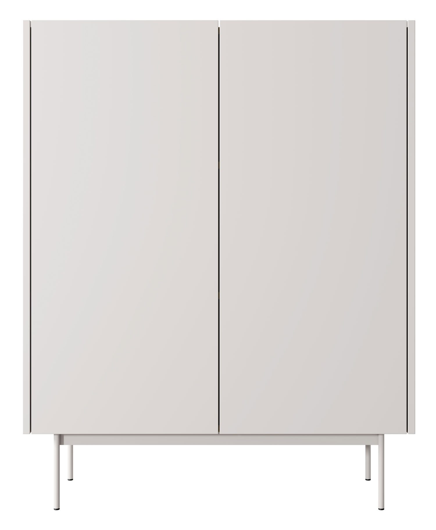 Feldmann-Wohnen Highboard Color (Color, 1 St., Highboard), 97x37x122cm Kaschmir, Eiche Linea, grifflos