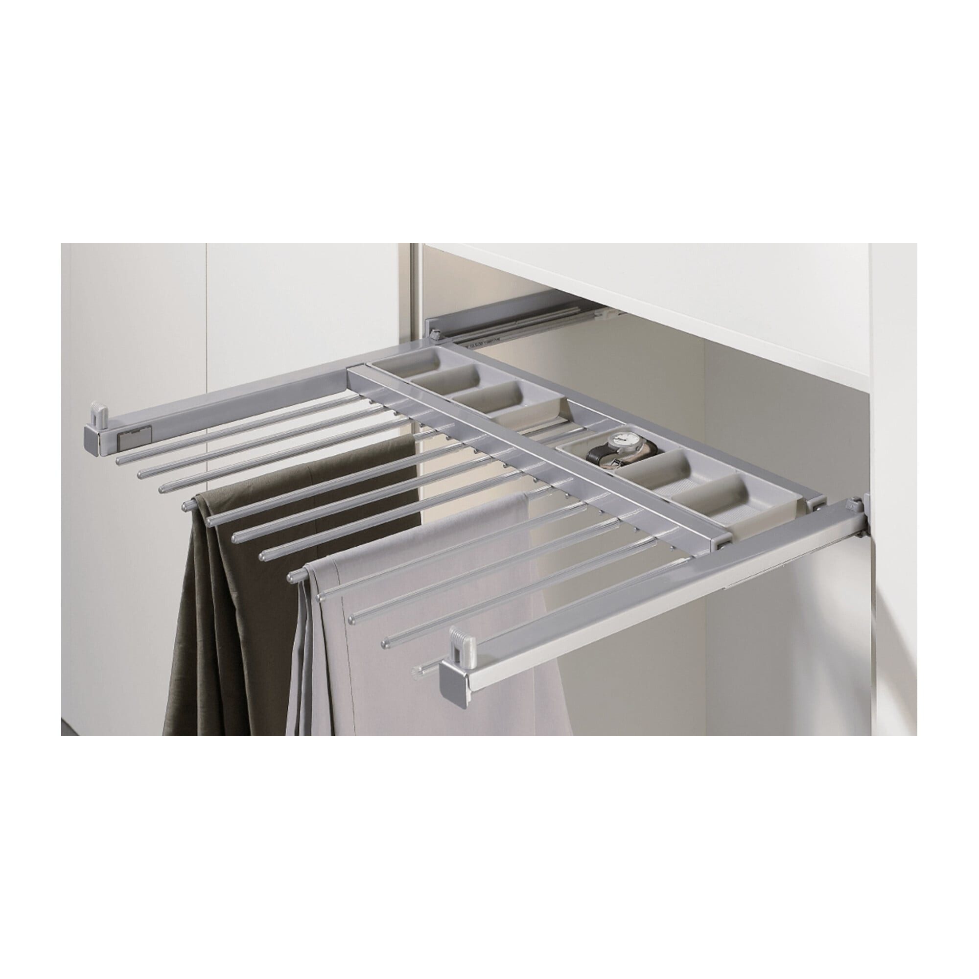 Hettich Schubkasten Hettich Ausziehbarer Hosenhalter Amari, silber, 700 - 800 mm