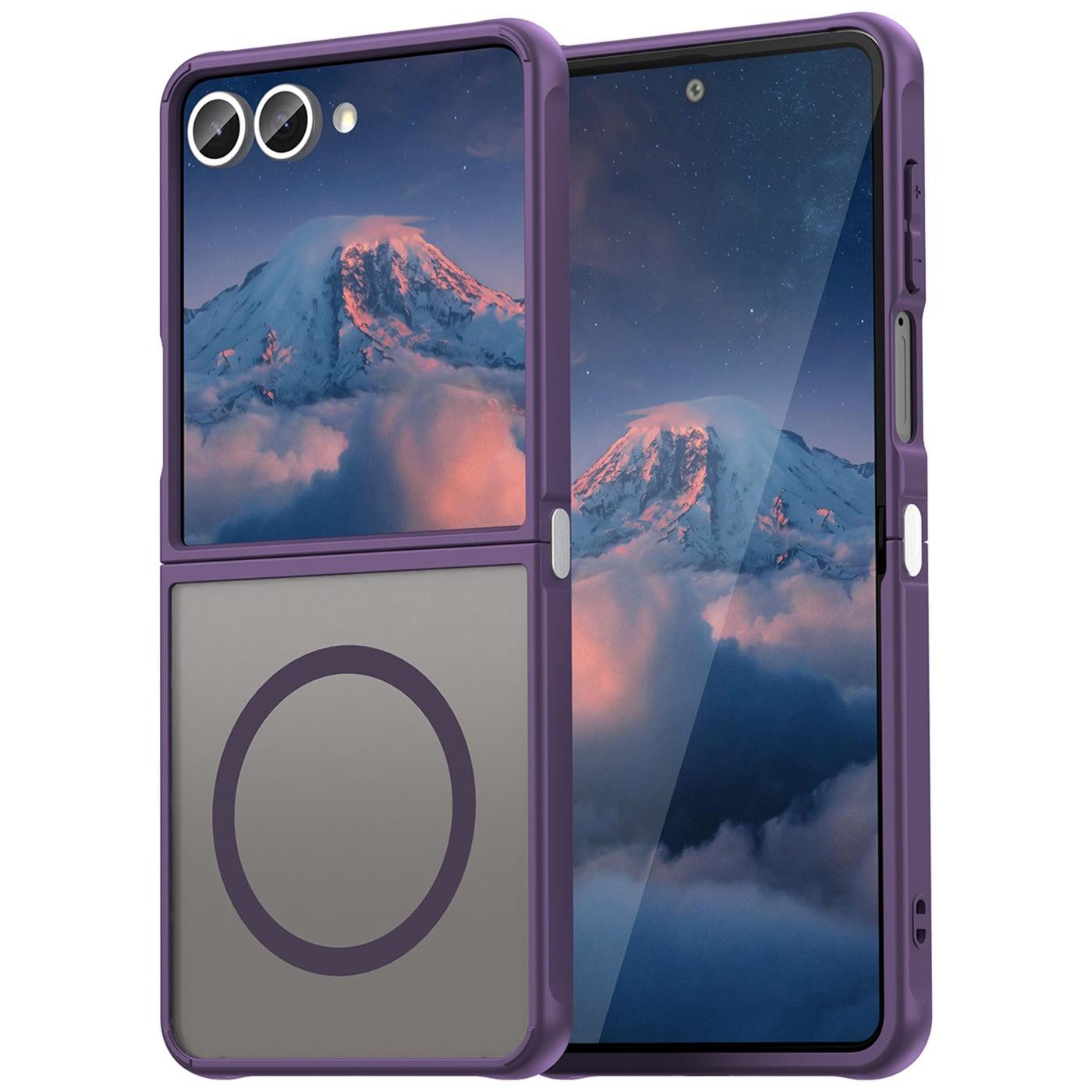 CoolGadget Handyhülle Magnet-Hülle für Samsung Galaxy Z Flip 7 Schutzhülle magnetisch 6,9 Zoll, Hülle Matt Stoßfest kompatibel mit QI-Laden Zubehör Kameraschutz Case