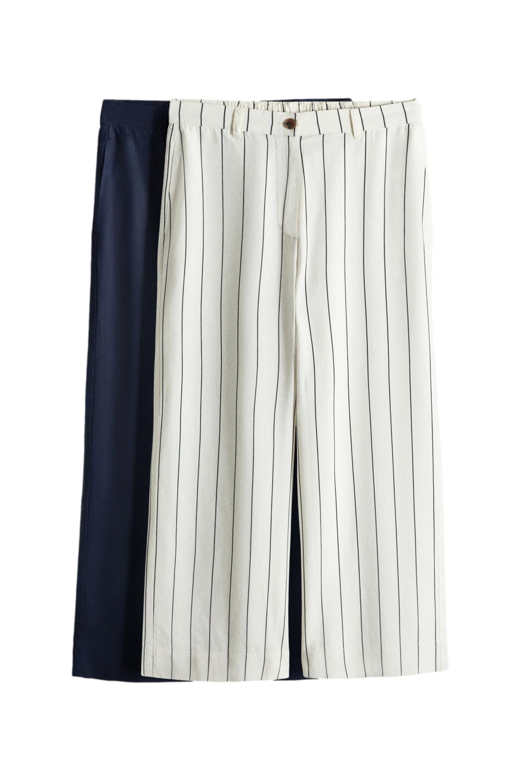 The Set Stoffhose The Set Leichte Hosen mit weitem Bein, 2er-Pack (2-tlg)
