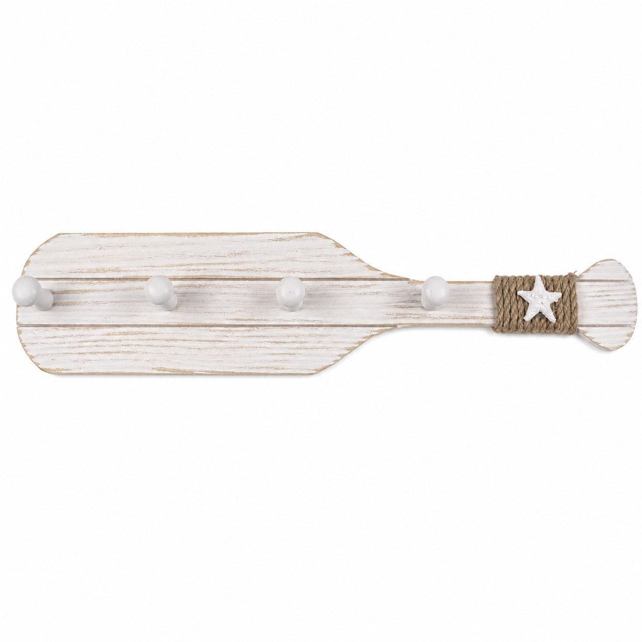 ReWu Garderobe Wandgarderobe Paddel Holz 4 Haken maritim ca. 40 x 8,5 cm