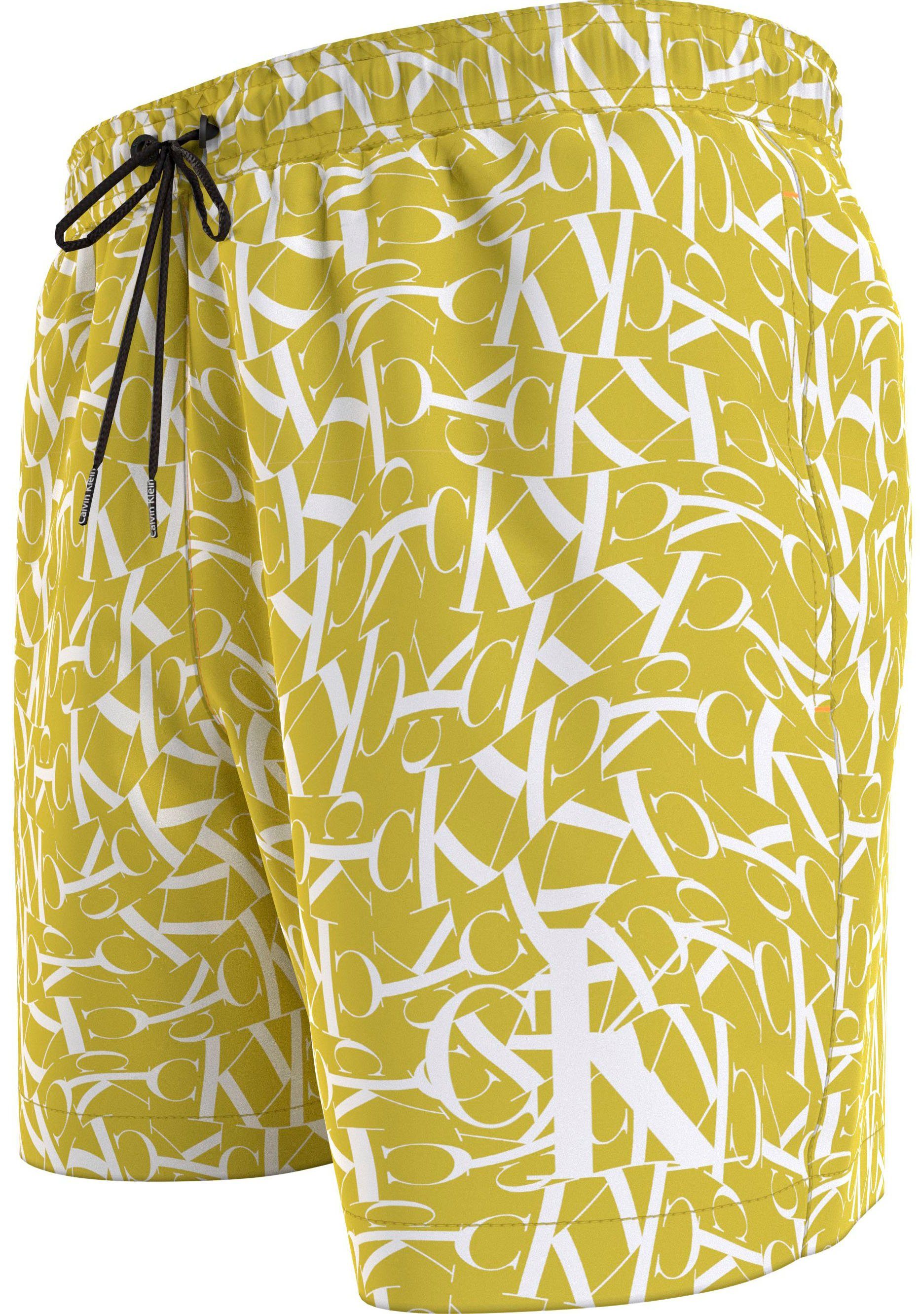Calvin Klein Swimwear gelb Muster mit Badehose