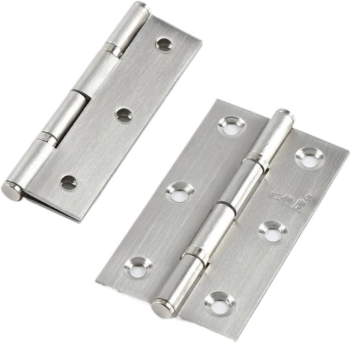 FELIXLEO Montageband Türscharnier Edelstahl mit Schrauben Faltscharnier Silber 2 inch 10pcs (1 St)