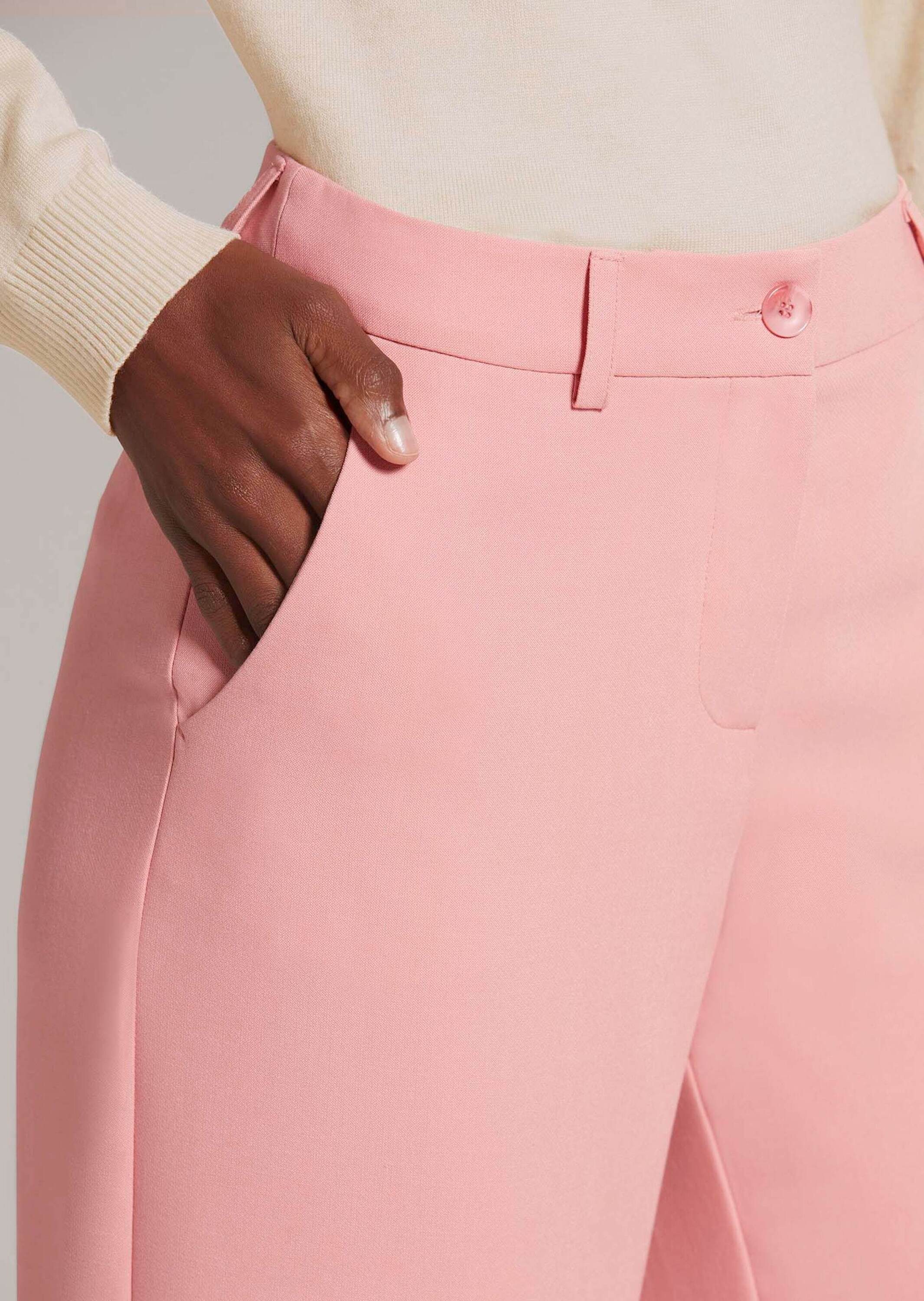 MADELEINE Bügelfaltenhose Elegante Stretchhose mit Bügelfalten Viskosehose mit Formbund, Eingriffstaschen und Knöchellänge