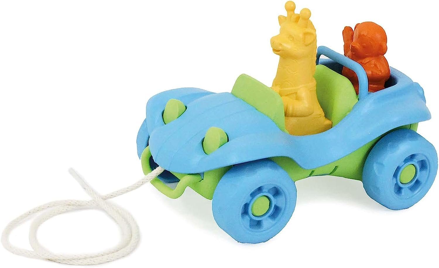 Toys LeNoSa Kinder Spielzeug Kunststoff aus (1-tlg), blau Auto, Green Nachziehfahrzeug Nachziehfahrzeug recyceltem 100%