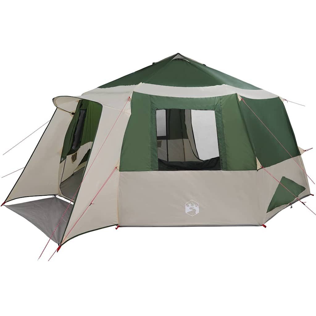 vidaXL Tunnelzelt Kabine Zelt 12-Personen Grün und Grau 500 x 500 x 294 cm, (1 tlg)