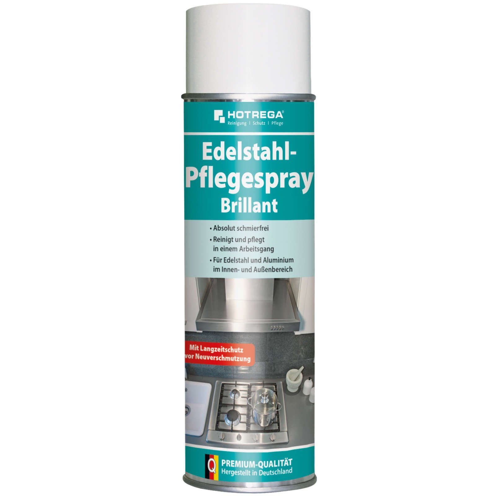 HOTREGA® Edelstahl Pflegespray Brillant Edelstahl- und Aluminiumreiniger 500ml Edelstahlreiniger