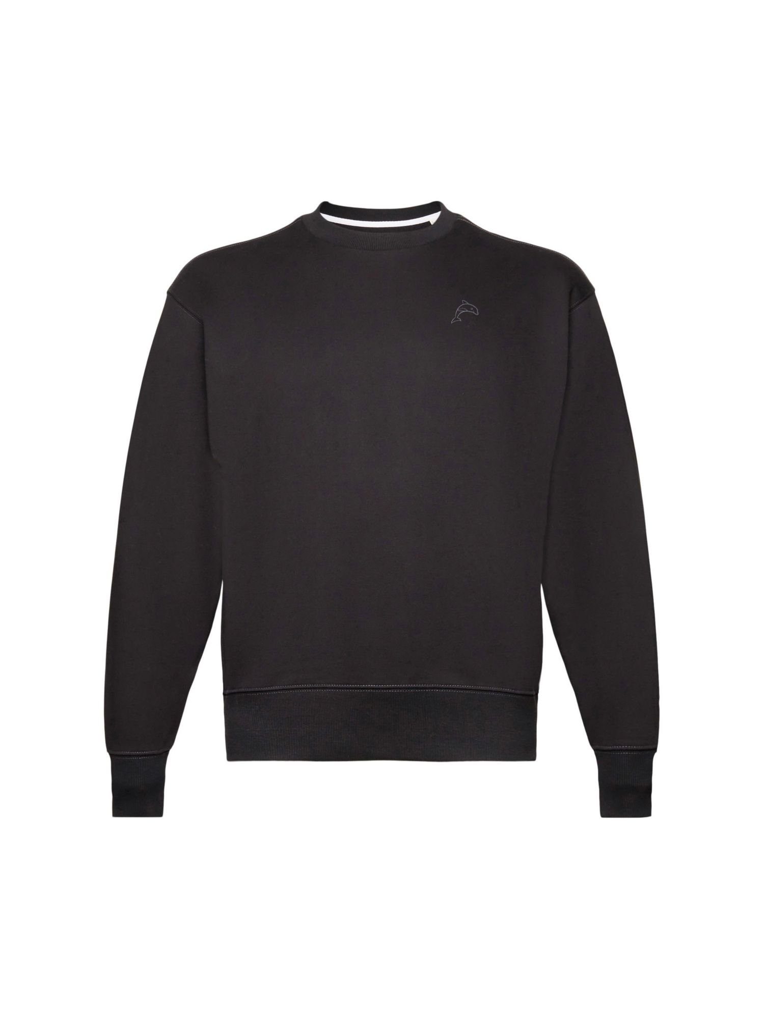 Esprit Sweatshirt Sweatshirt mit kleinem Delfinprint (1-tlg) BLACK