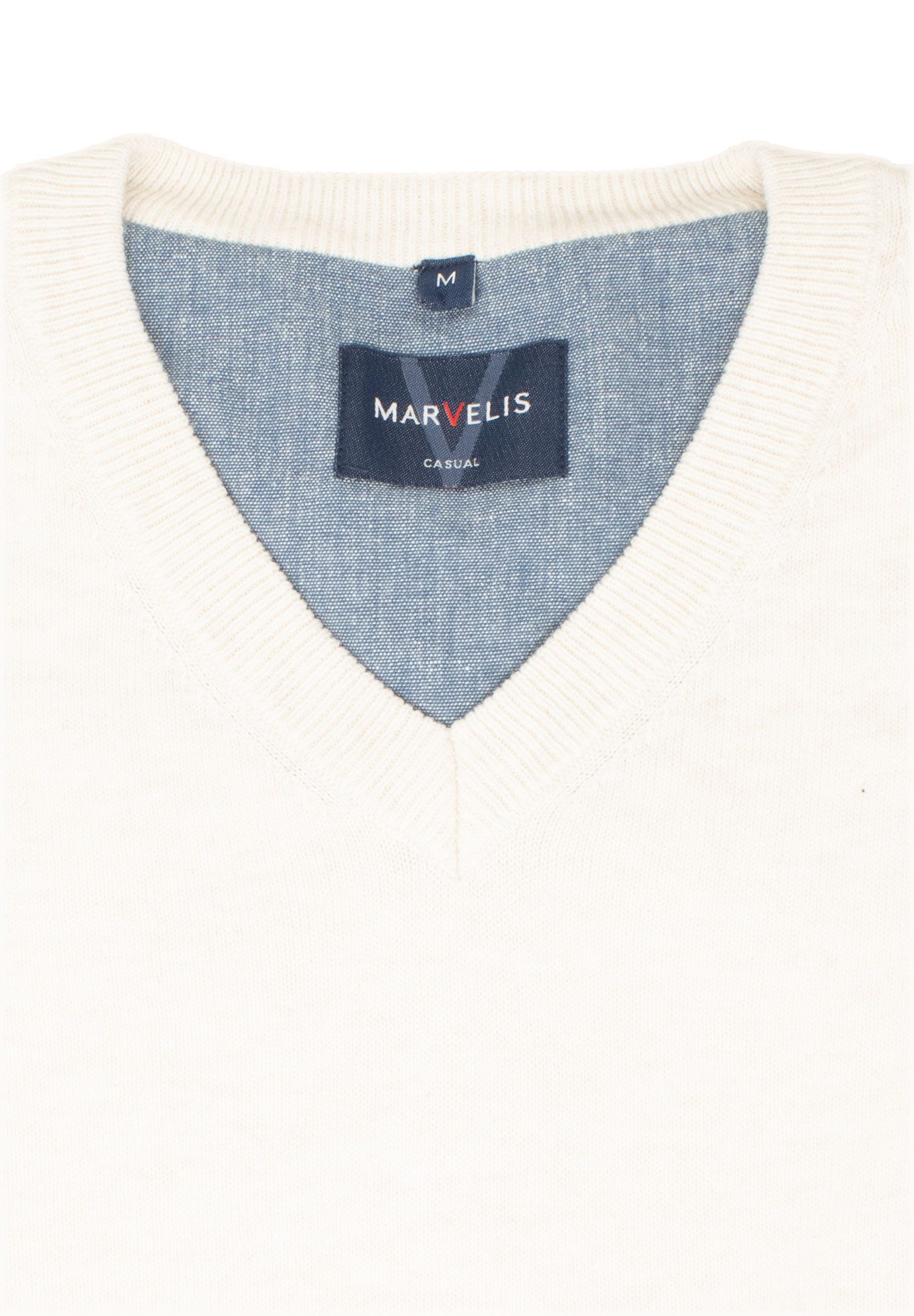 MARVELIS V-Ausschnitt-Pullover Pullover - Casual Fit - V-Ausschnitt - Einfa günstig online kaufen