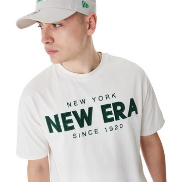 New Era Print-Shirt Oversized BRAND LOGO off white