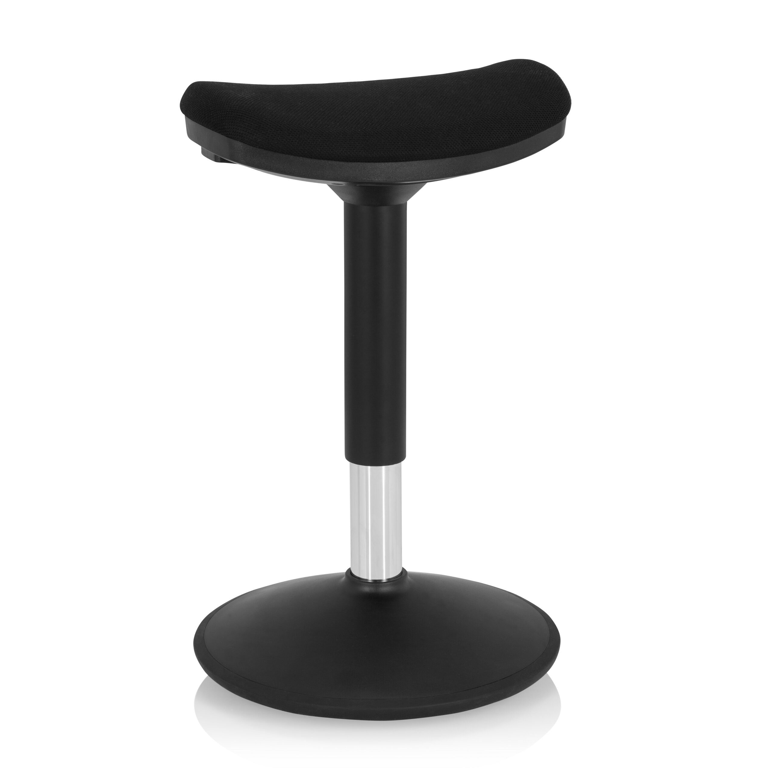 hjh OFFICE Stehhilfe BALANCE SIT I B Arbeitshocker Stoff Höhe, Fitness-Hocker höhenverstellbar, bewegliche Sitzfläche