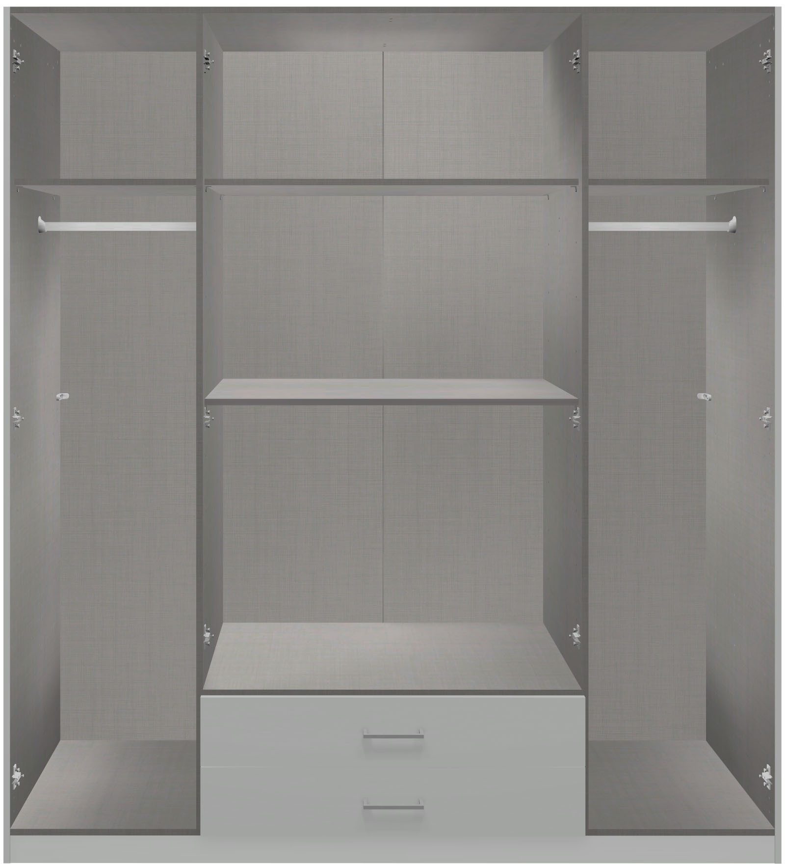 Wimex Kleiderschrank Marburg erhältlich in den Breiten 135cm & 180cm inkl. Spiegel und zwei Schubladen