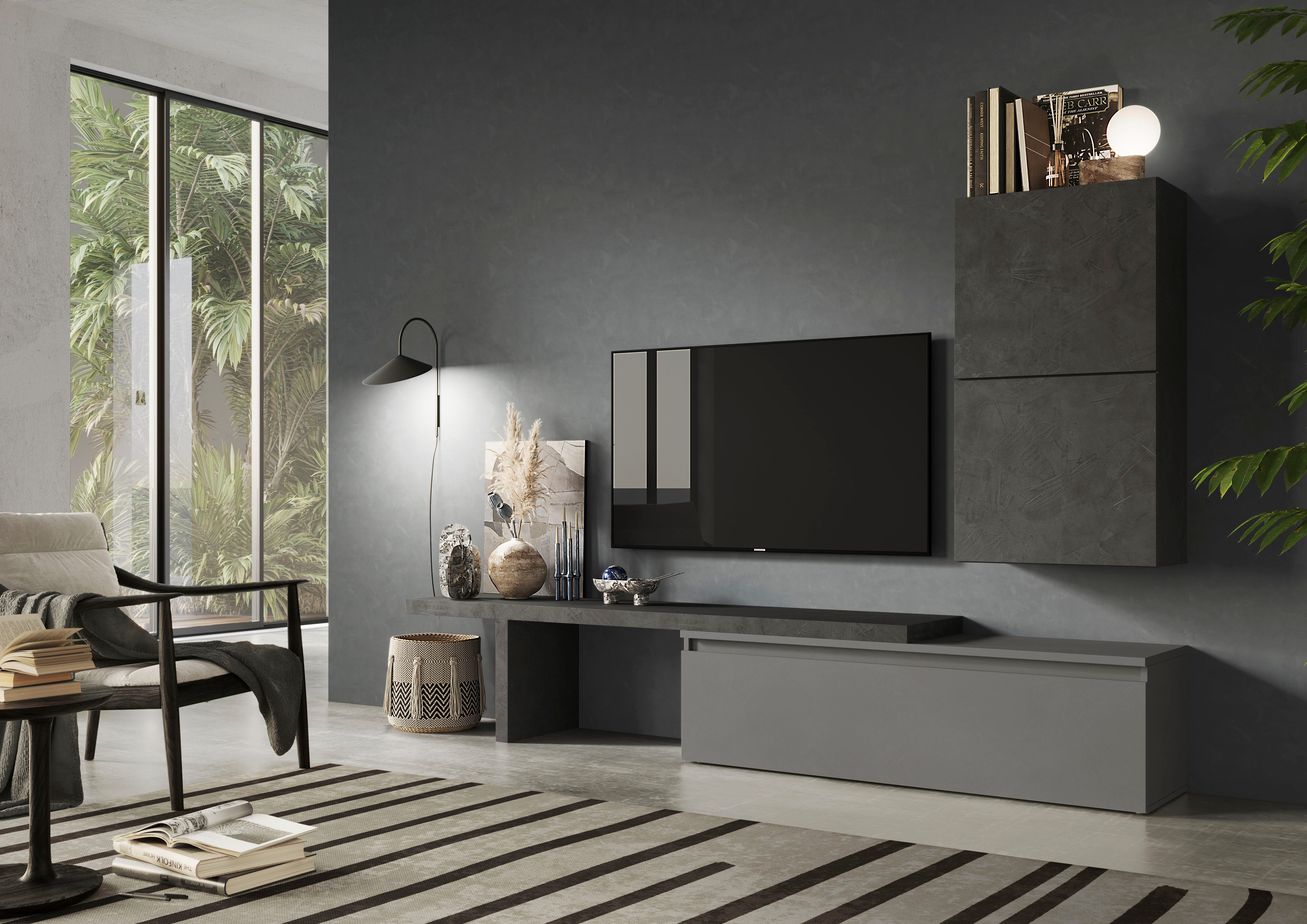 INOSIGN Wohnwand Infinity, 4tlg. Breite 280 cm, Höhe variabel, Wohnwand, (S günstig online kaufen