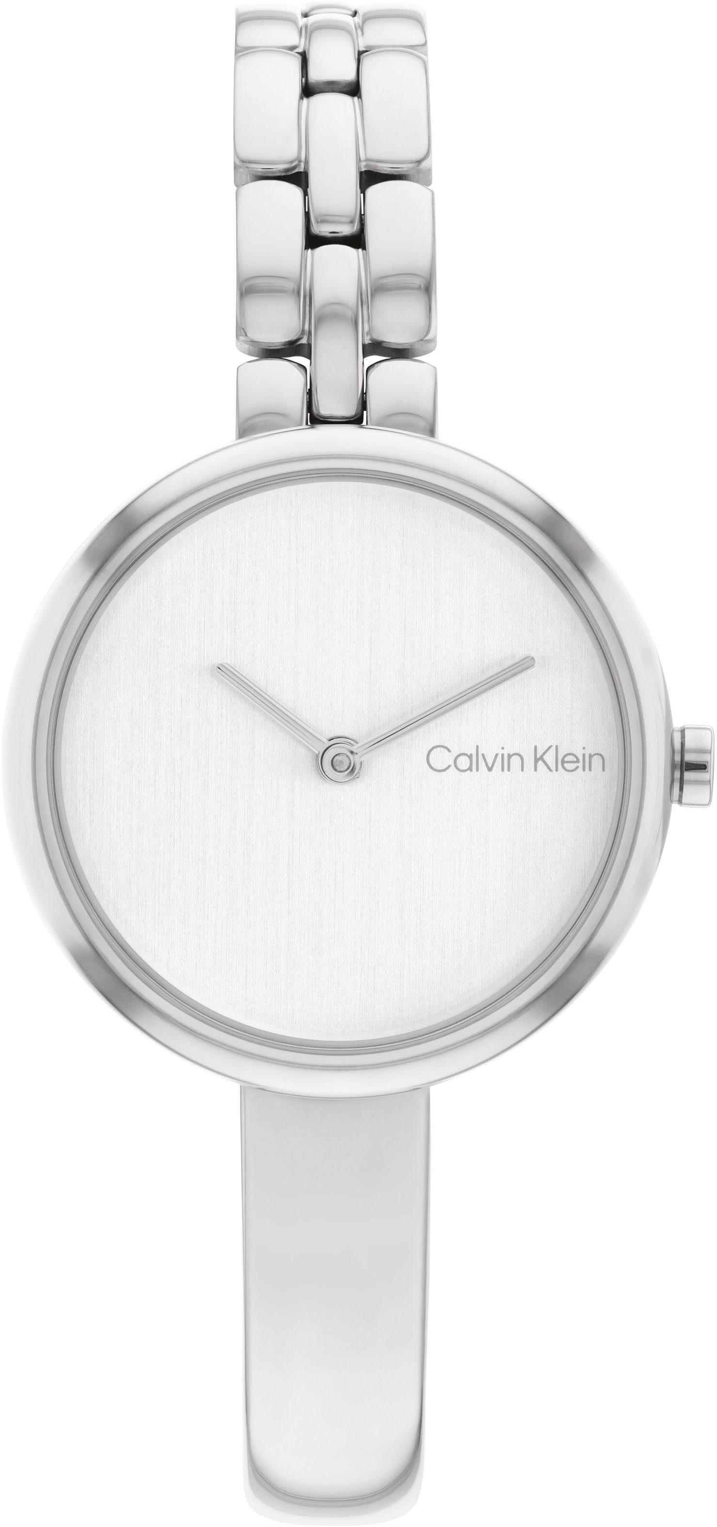 Calvin Klein Quarzuhr SCULPTURAL, 25200278, Armbanduhr, Damenuhr, Mineralglas