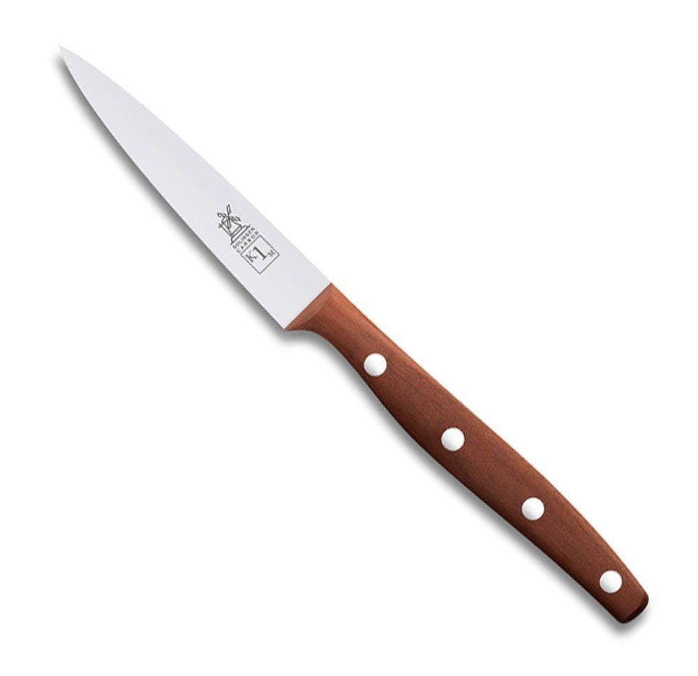 Windmühlenmesser Schälmesser K1M - Officemesser 9 cm, mittelspitz, Griff: Pflaume