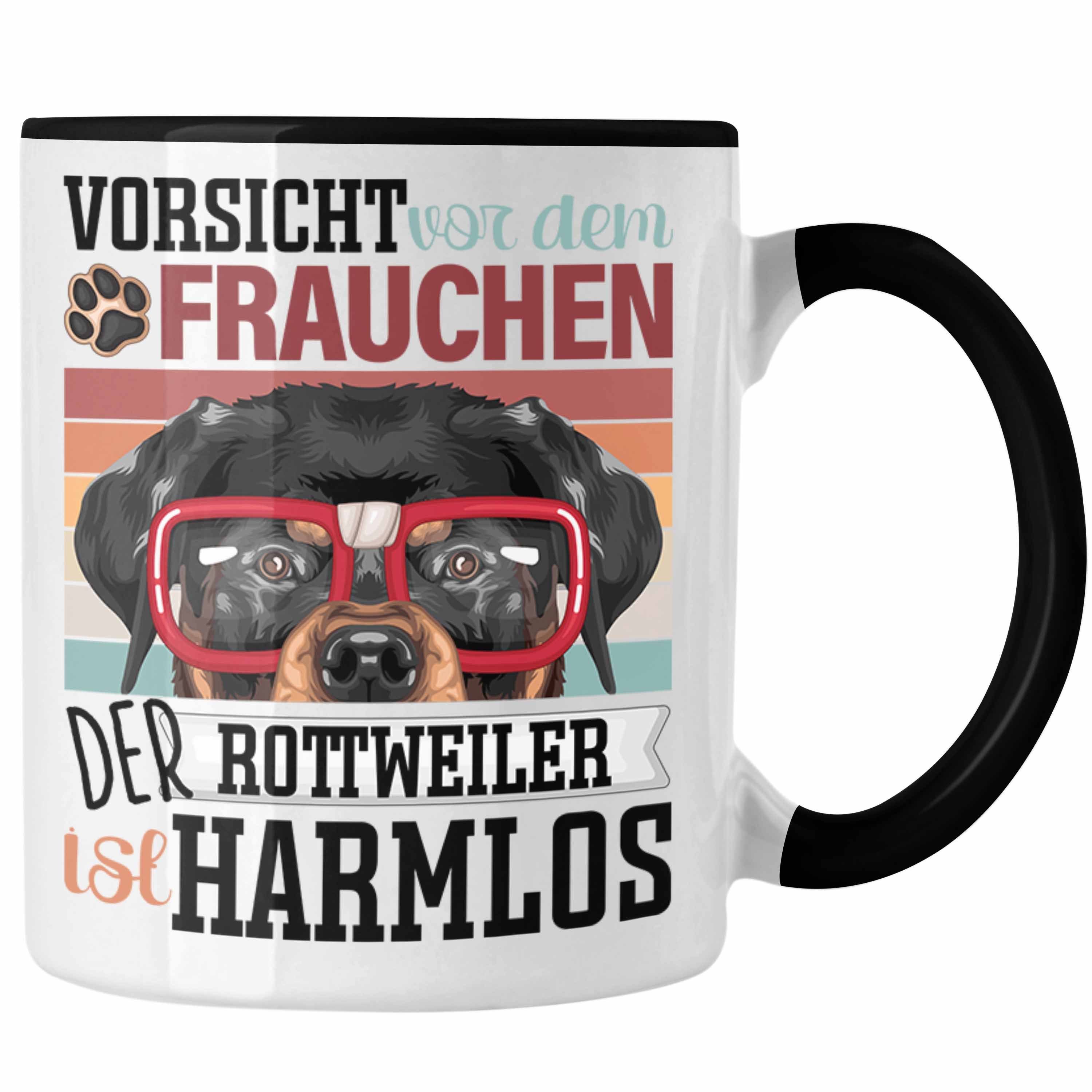 Trendation Tasse Rottweiler Besitzerin Frauchen Tasse Geschenk Lustiger Spruch Geschenk Schwarz