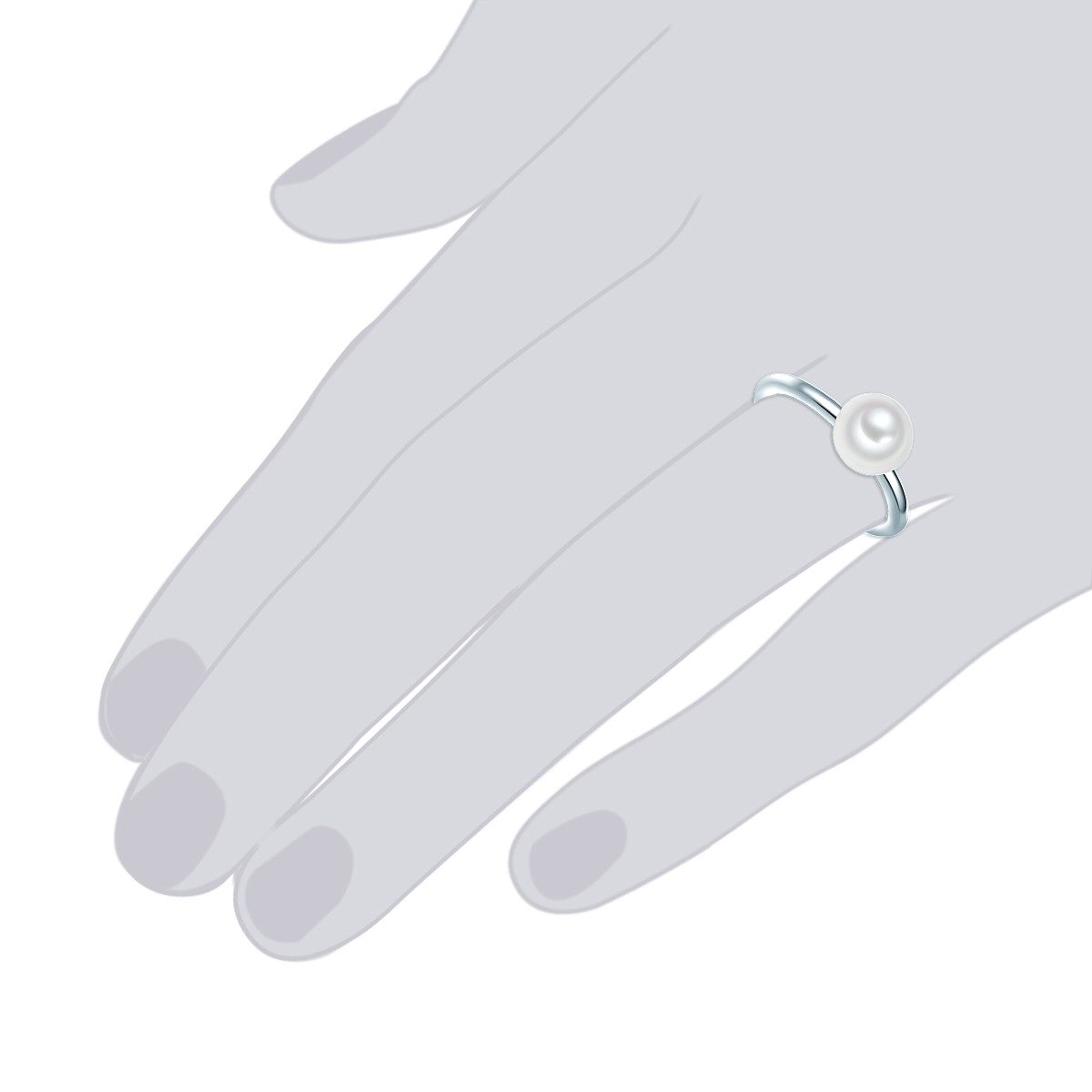 Valero Pearls Perlenring VP881 (1-tlg), mit Süßwasser-Zuchtperle