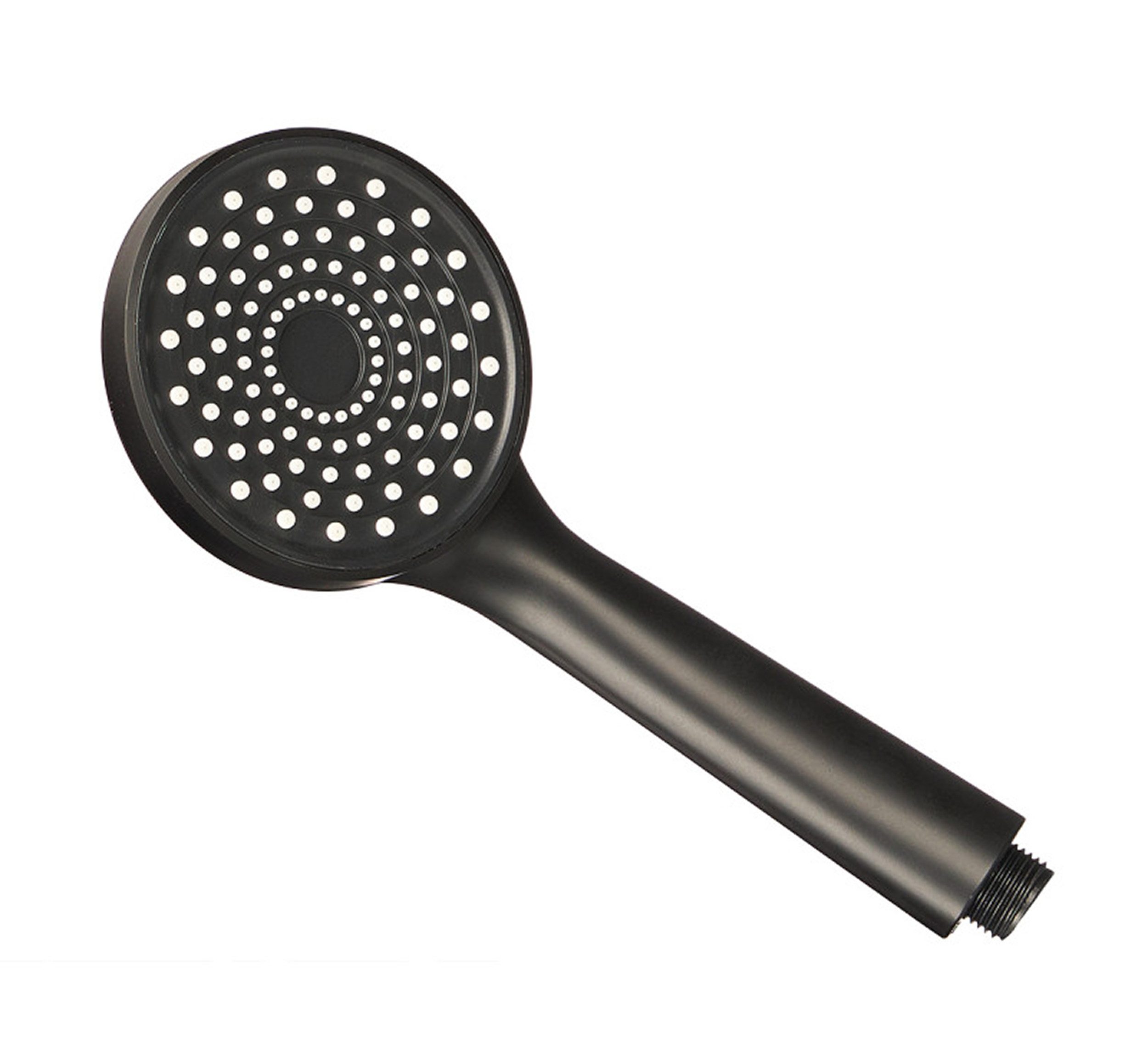 Berilo Regenduschkopf DUSCHKOPF Schwarz 1/2" Handbrause Brause Duschbrause Kopfbrause 65, Shower Head wassersparend Dichtung