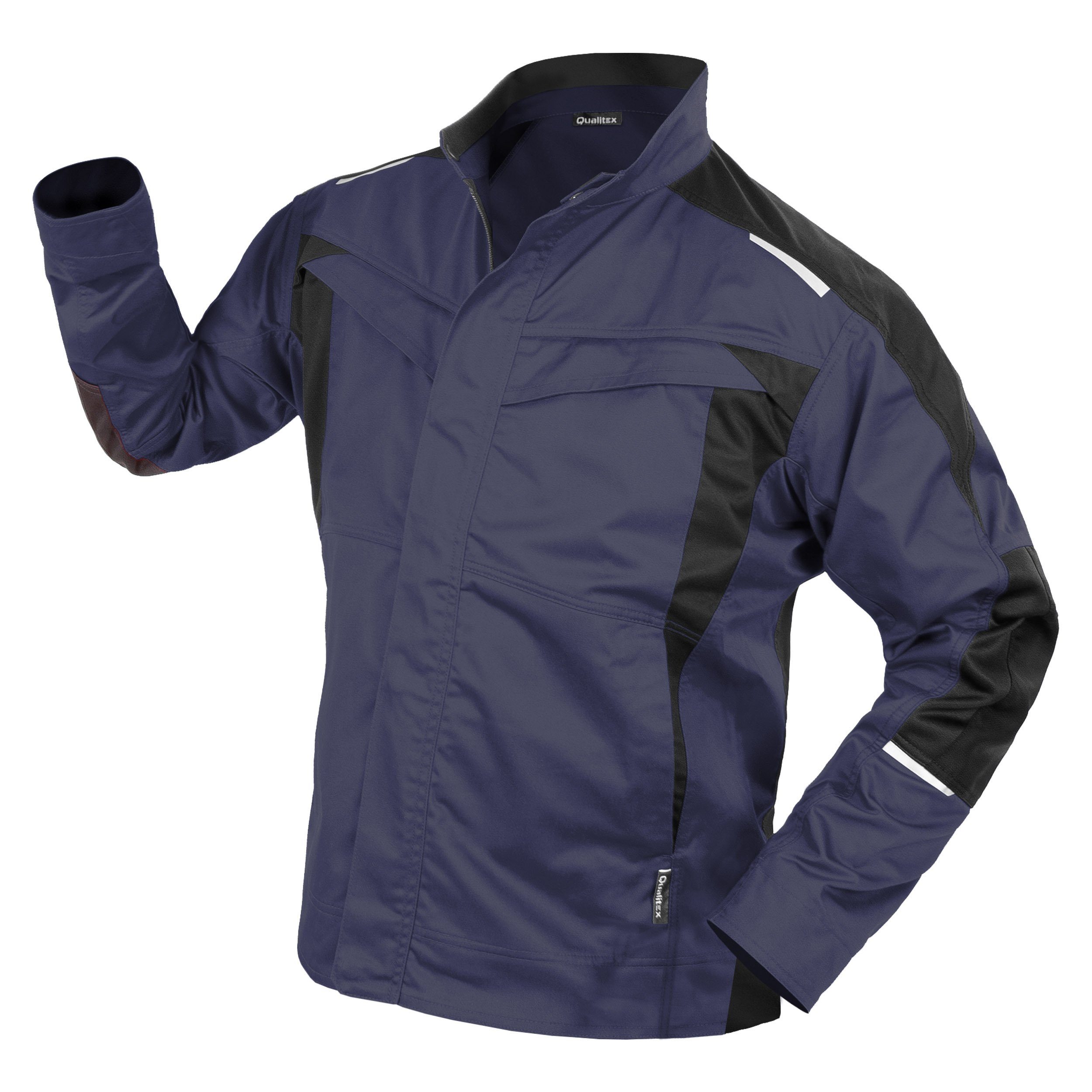 Qualitex Workwear Arbeitsjacke Slim-Fit Arbeitsjacke, Cordura verstärkte Jacke-Herren, Ungefüttert (1-St) Ungefüttert, Strapazierfähig, Robust, Farbstabil, Kratzfreie Jacke