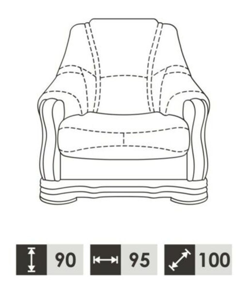 Klassischer Made Sofagarnitur Sitzer in 3+1+1 Sofa, Sofa Wohnlandschaft Europe JVmoebel