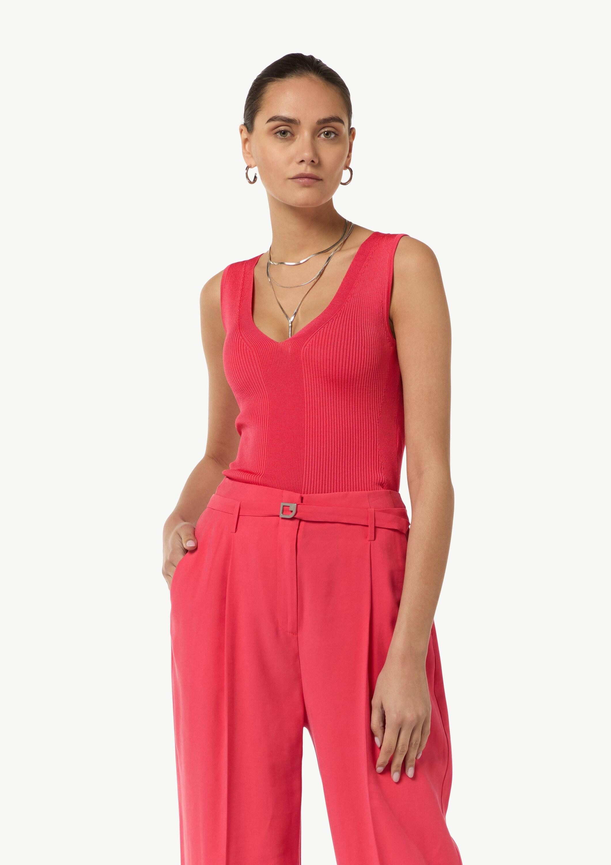 comma Rundhalspullover Strickpullunder Strickpullunder aus Viskosemix