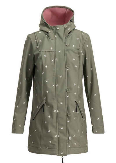 Blutsgeschwister Softshelljacke Blutsgeschwister Wild Weather Long Anorak Damen Jacke Mantel