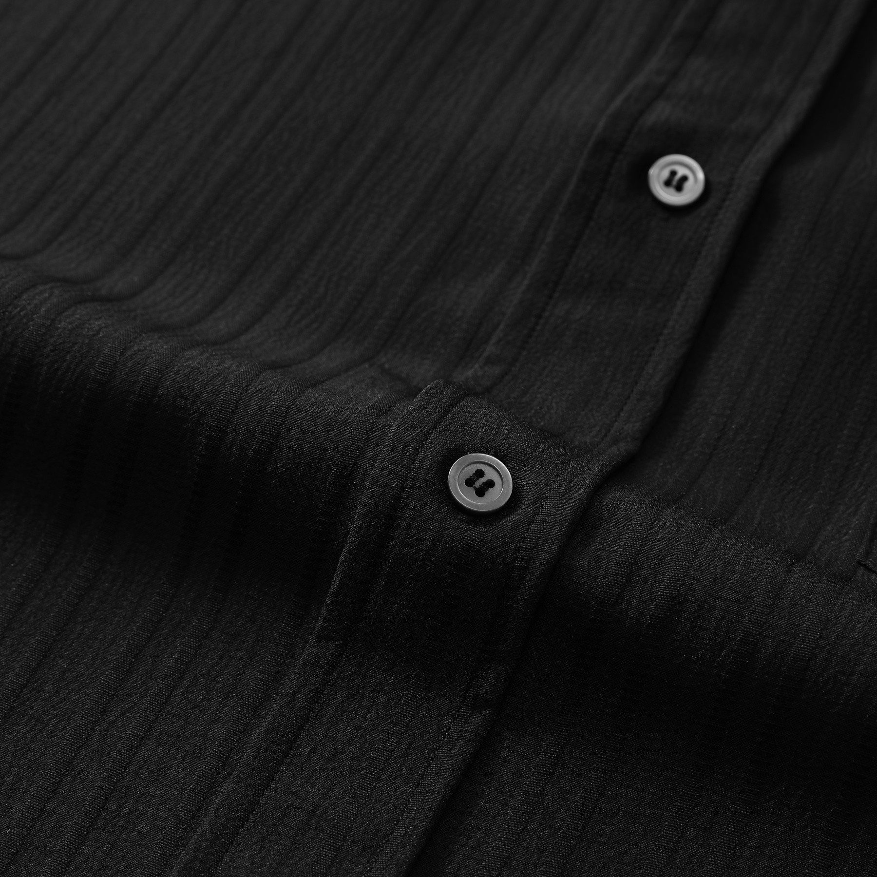 Allthemen Kurzarmhemd Herren Sommerhemd mit 3D Wellenstruktur Freizeithemd Relaxed Fit – Bild 4 von 5