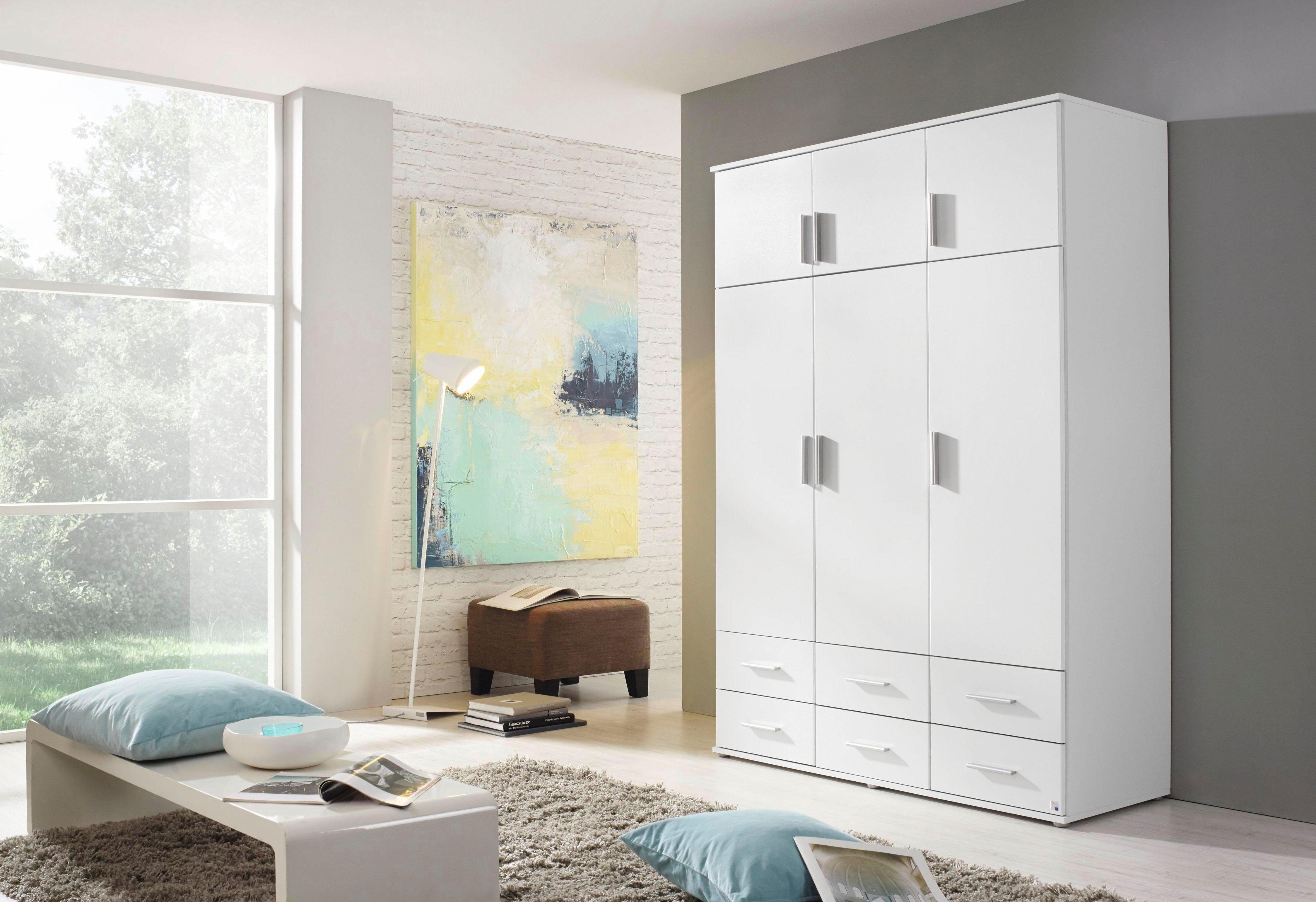 rauch Kleiderschrank Schrank Drehtürenschrank Ankleide Garderobe Schlafzimmerschrank KEMI (Breiten: 90/135/180 cm, Höhe 194 cm) mit Schrankaufsatz und Schubladen, extra viel Stauraum MADE IN GERMANY