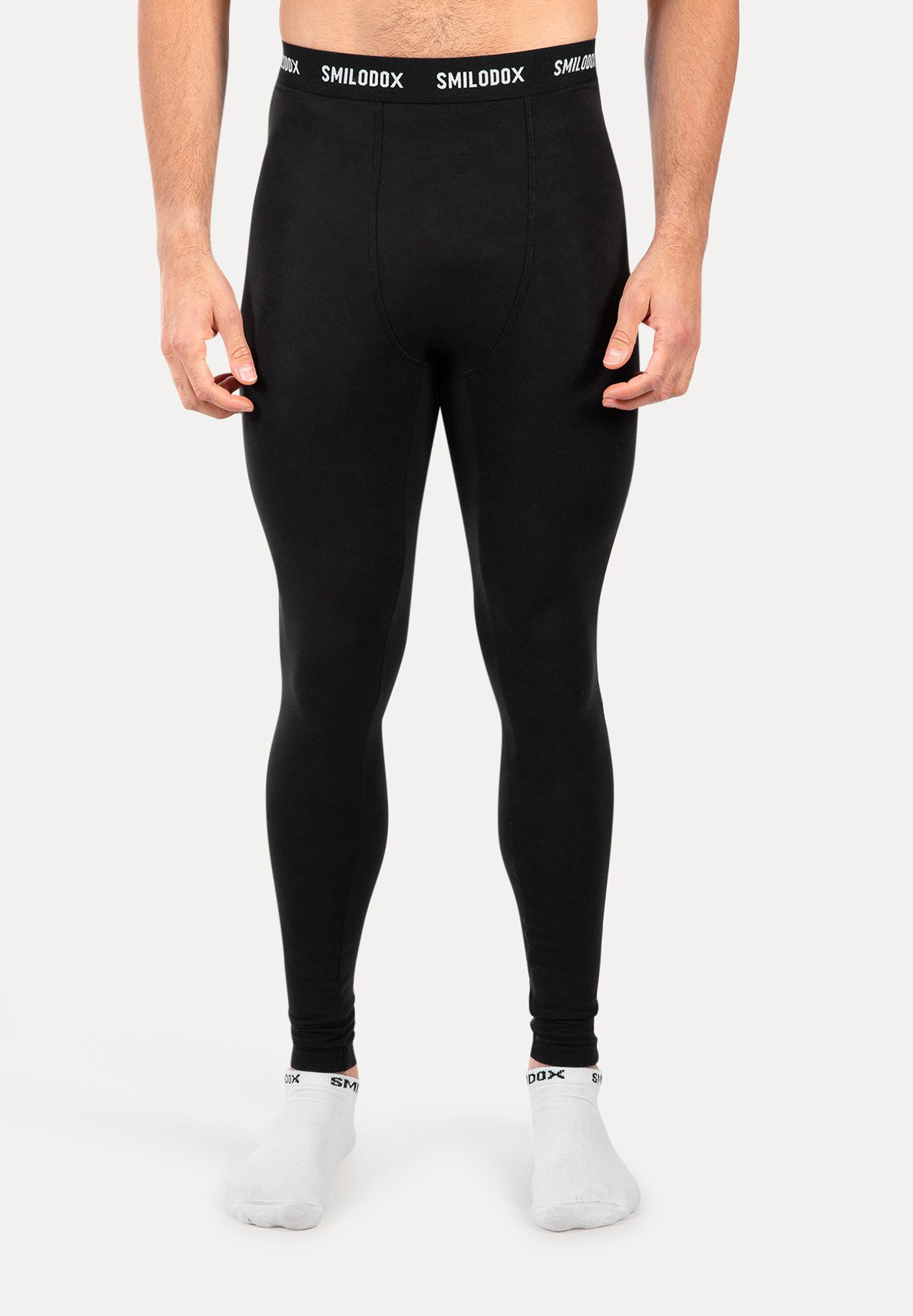 Smilodox Lauftights Xion, Funktionale Kompressionshose, Elastischer Bund, 3D Rubber Print Baselayer Tights Atmungsaktiv Trainingshose Sport Alltag Freizeit