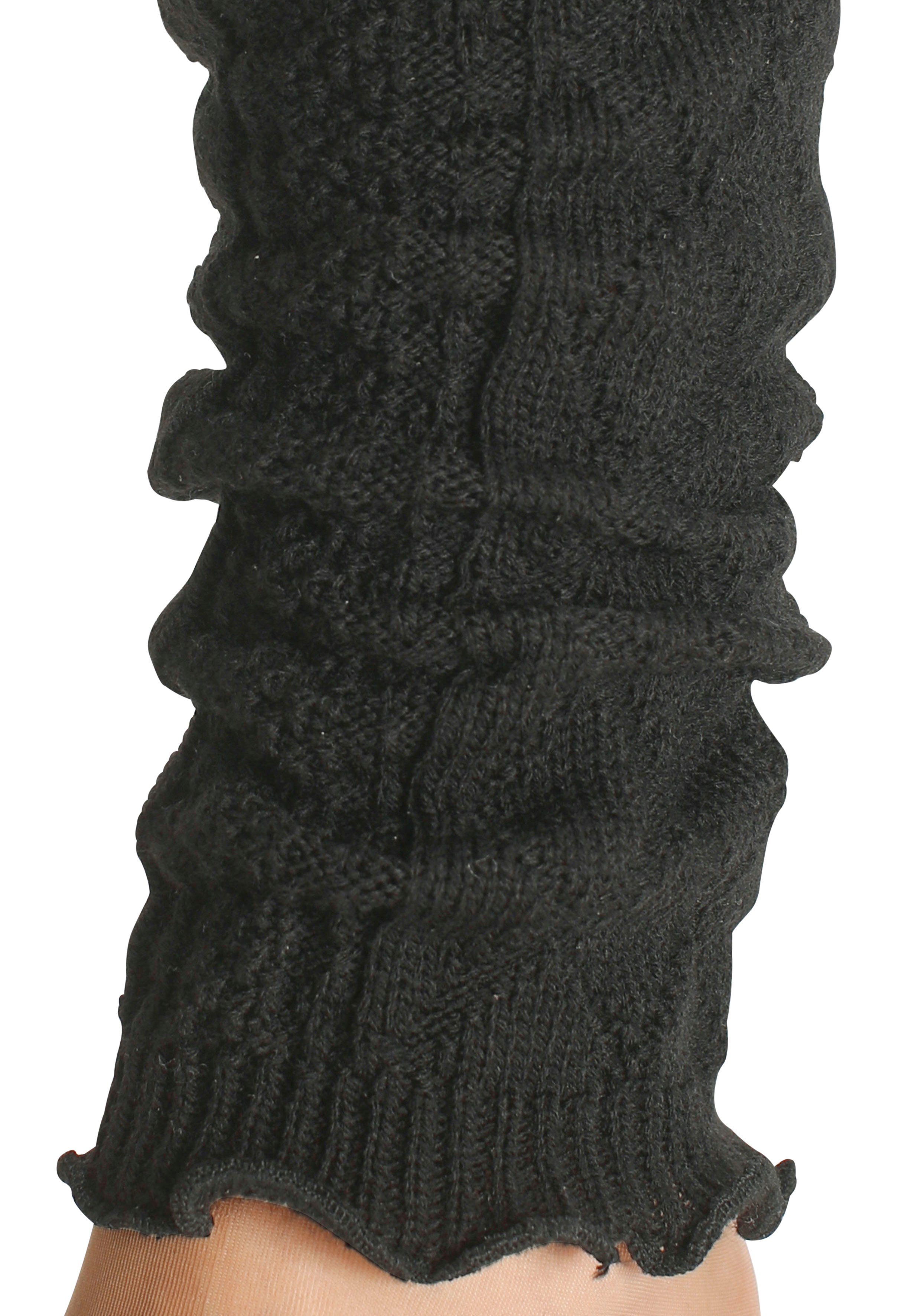 Lavana Stulpensocken (Packung, 2-Paar) 2x mit schwarz Zopfstrickmuster