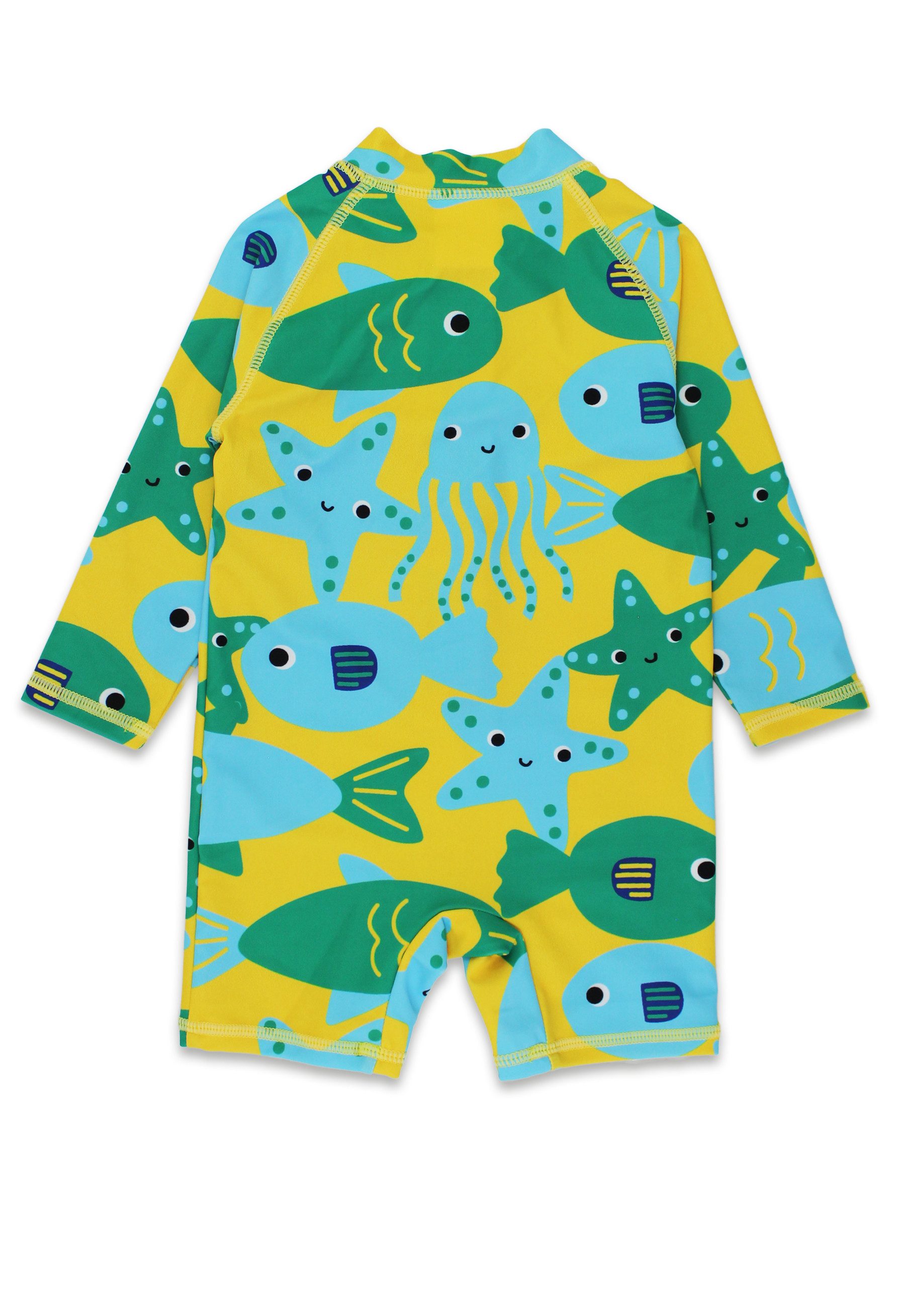 Toby Tiger Schwimmanzug Badeanzug langarm mit Fisch Print