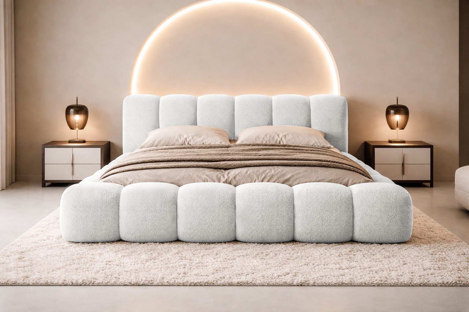 Compleo Polsterbett Designerbett, Wolkenbett, TOPSELLER, Modern Schlafzimmer, Made in EU, Wolkenbett modern