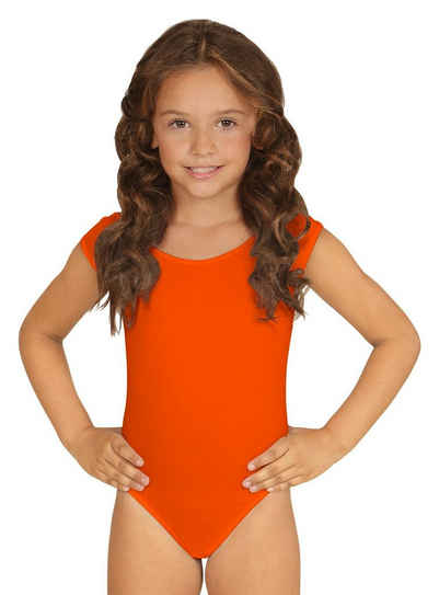 Widdmann Kostüm Ärmelloser Body orange, Einfarbige Basics zum individuellen Kombinieren