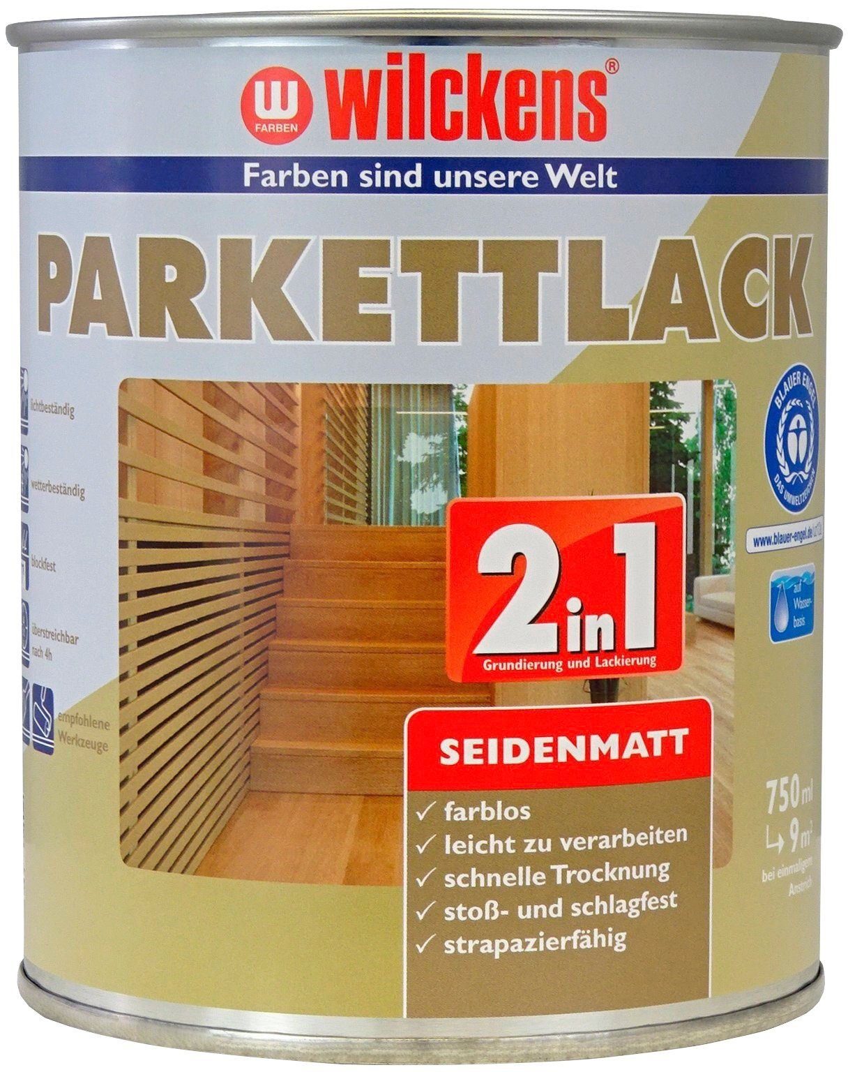 Wilckens Farben Treppen- und Parkettlack Parkettlack Seidenmatt 2,5 Liter | Holzlacke