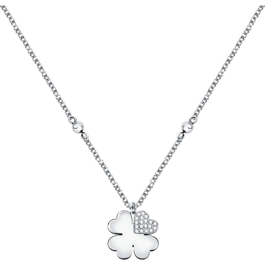 MORELLATO Kette mit Einhänger Steel necklace Four-leaf clover Valentina SATQ09