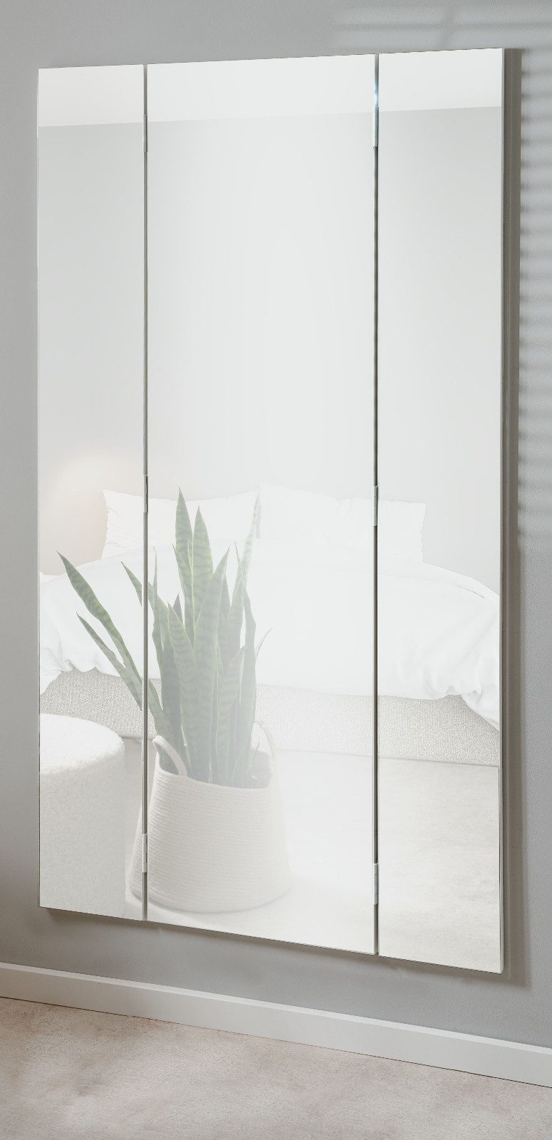 Furn.Design Garderobenspiegel Ledmore (Wandspiegel aufklappbar / 3D, 3-teil günstig online kaufen