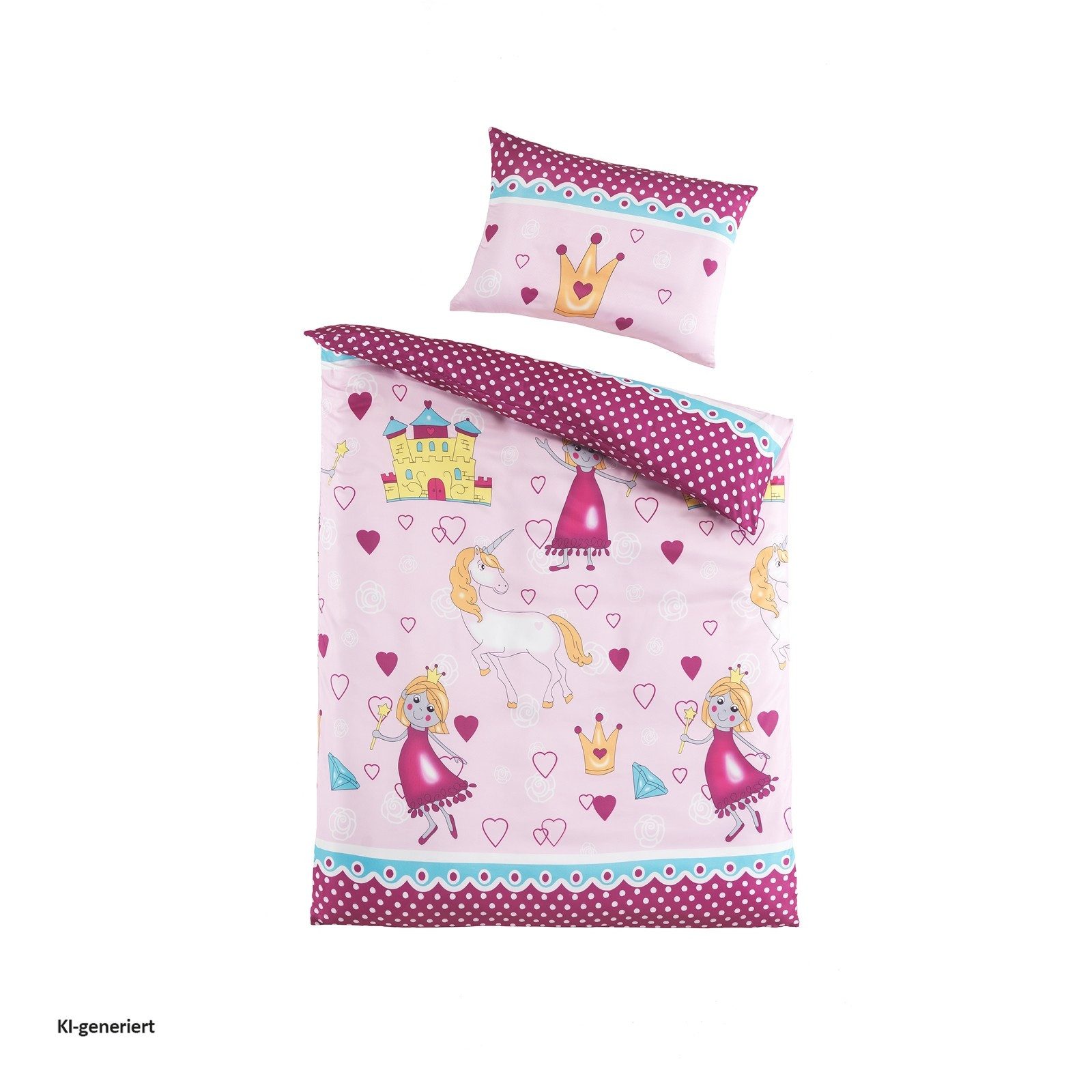 HTI-Living Kinderbettwäsche Baby Mikrofaserbettwäsche 100x135 2 teilig, Mikrofaser, 1 teilig