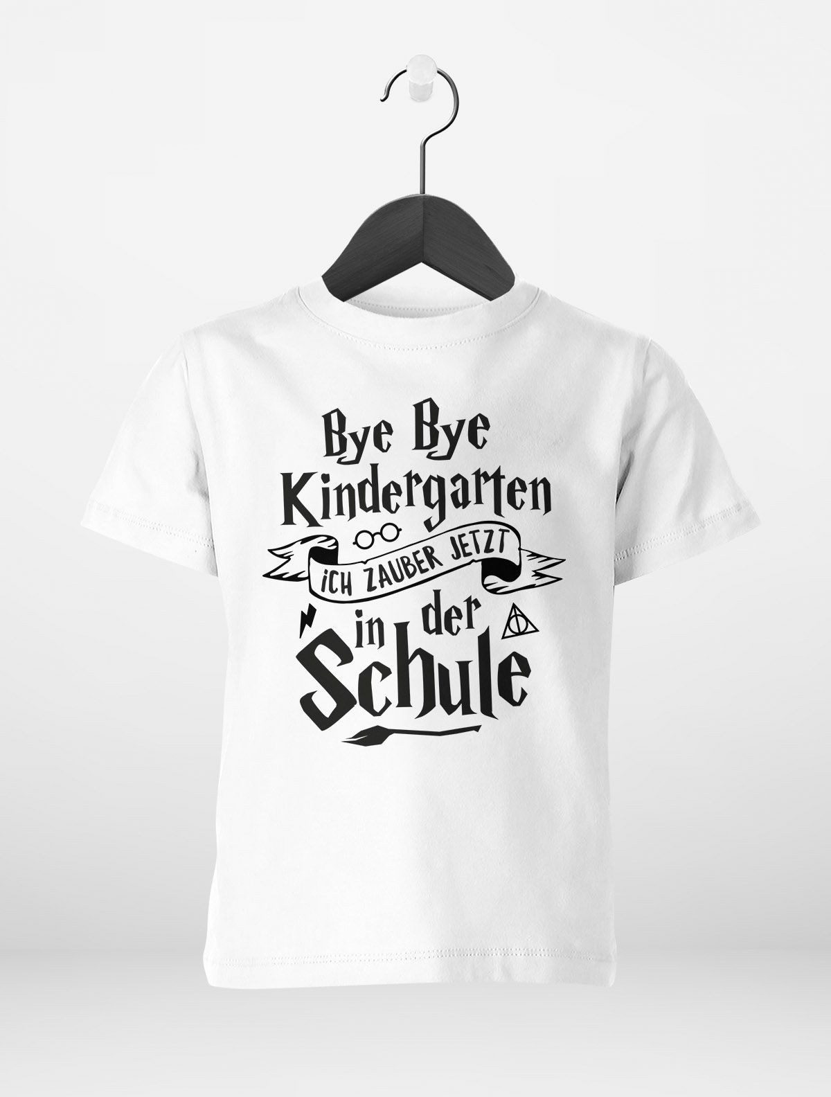 Print-Shirt Kinder T-Shirt Mädchen Bye Bye Kindergarten ich zaubere jetzt in der