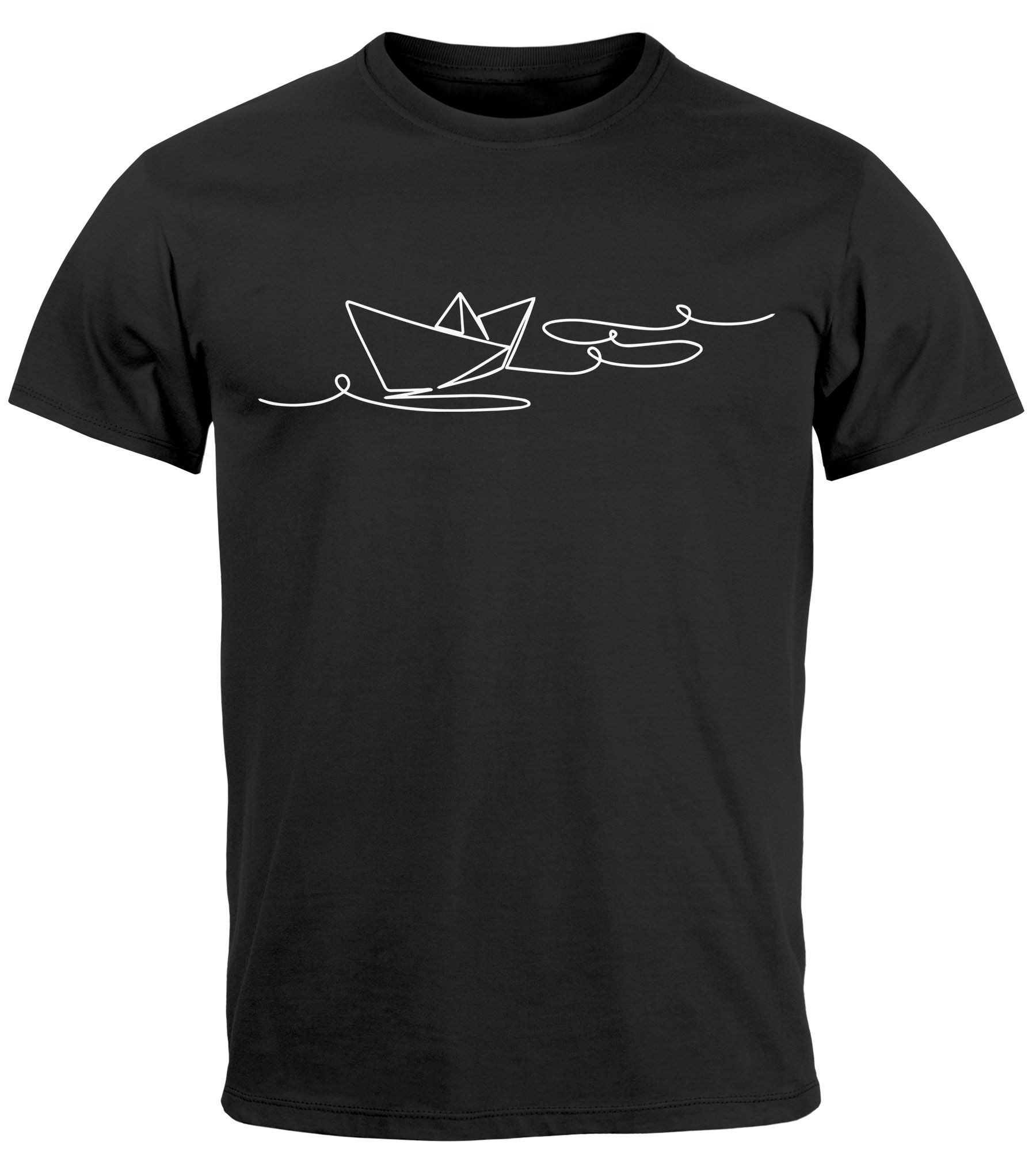 Neverless Print-Shirt Herren T-Shirt Boot Polygon günstig online kaufen