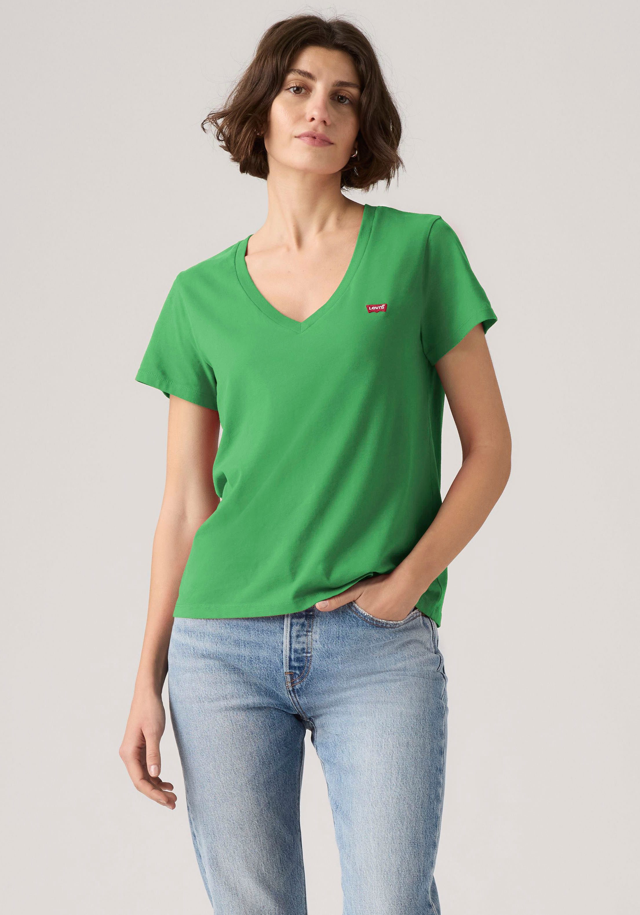 Levi's® V-Shirt Perfect Tee mit kleinem Batwing- Logo