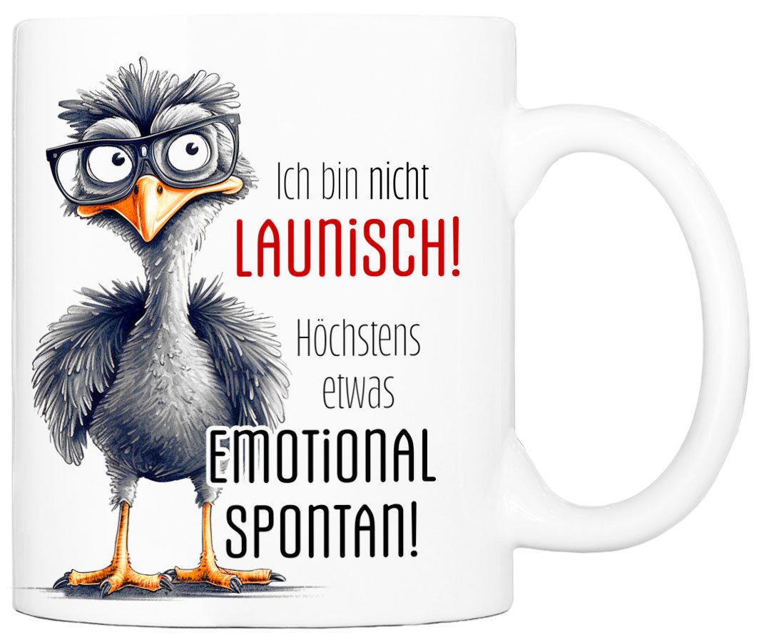 Cadouri Tasse mit Spruch NICHT LAUNISCH Kaffeetasse Büro Arbeit, Geschenk, Keramik, Kaffeebecher, Geschenkidee Arbeitskollege, lustig, Humor, 330 ml