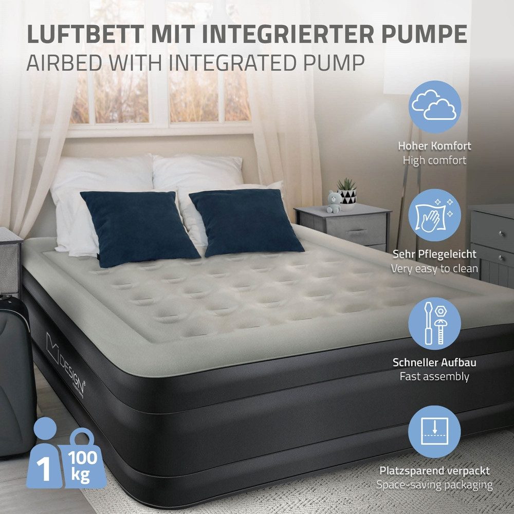 ML-DESIGN Luftbett Luftmatratze aus Flockvelours mit günstig online kaufen