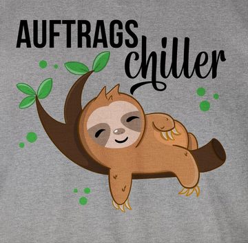 Shirtracer T-Shirt Auftragschiller mit Faultier schwarz Tiere Zubehör