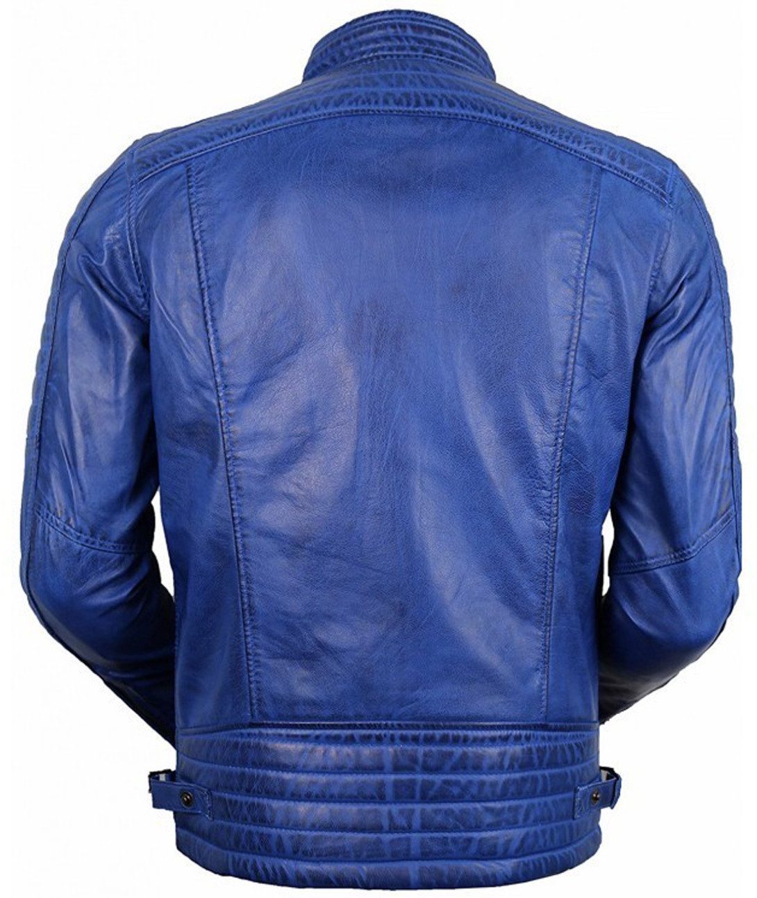 MDM Bikerjacke Herren Lamm Nappa Lederjacke Leichte Sommer Biker Lederjacke günstig online kaufen