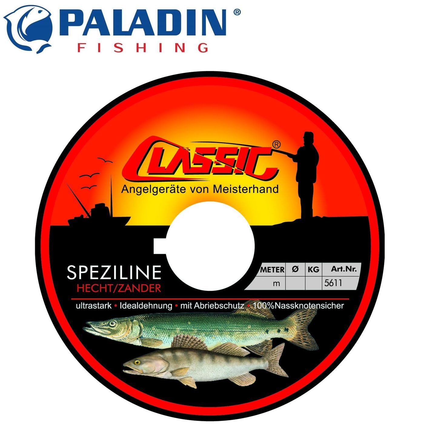 Paladin Angelschnur Paladin Classic Speziline Hecht Zander dunkelgrün 300m 0,35mm 9,3kg, (300-St)